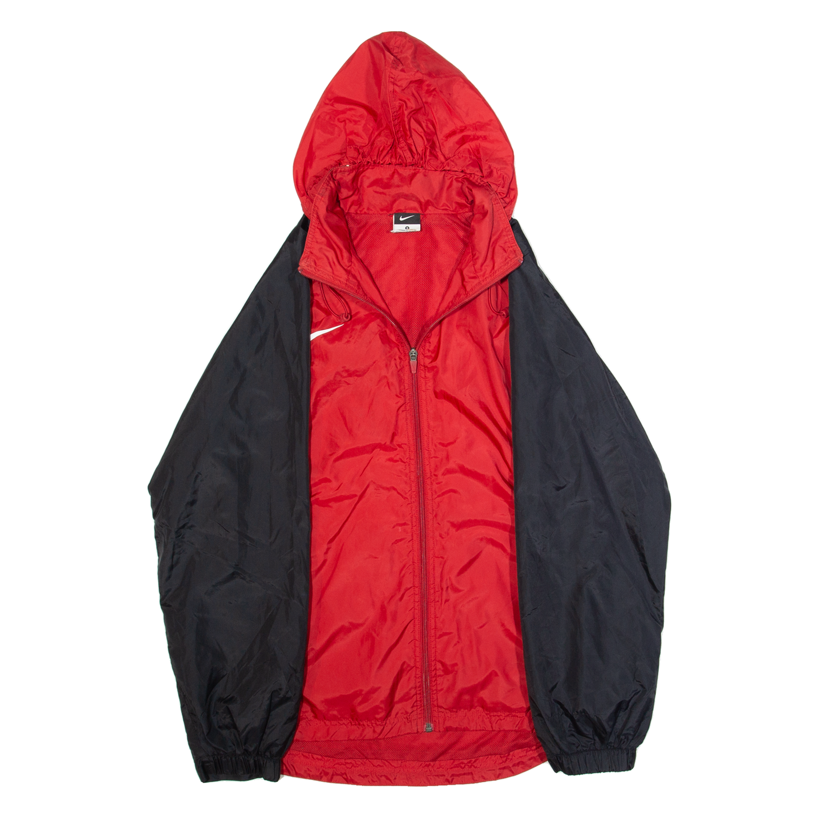 NIKE Mens Rain Jacket Red Nylon Hooded S Refurbished - N/A refurbished available on Cerqular