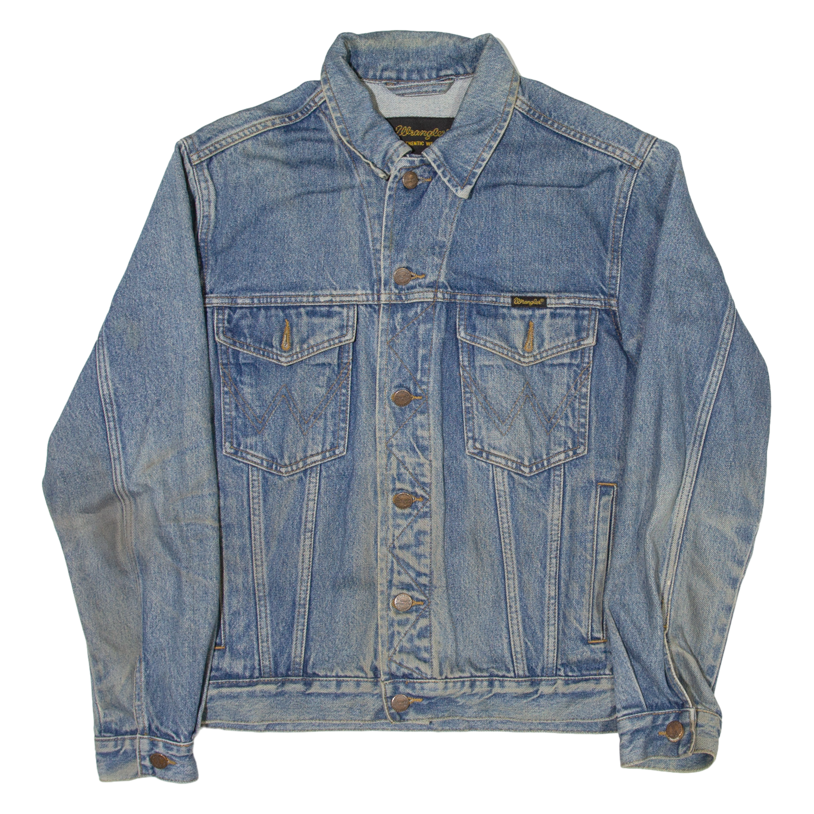 Vintage WRANGLER Mens Denim Jacket Blue 90s S Refurbished - N/A refurbished available on Cerqular