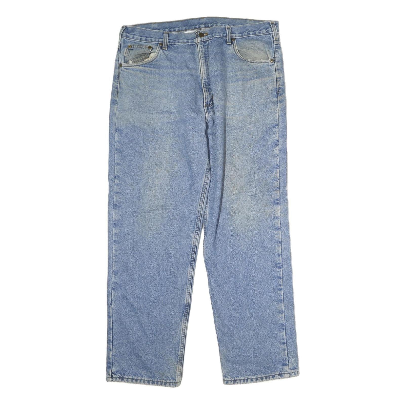 CARHARTT Mens Relaxed Light Blue Denim Jeans W40 L32 Casual Workwear Zip Closure Refurbished - N/A refurbished available on Cerqular
