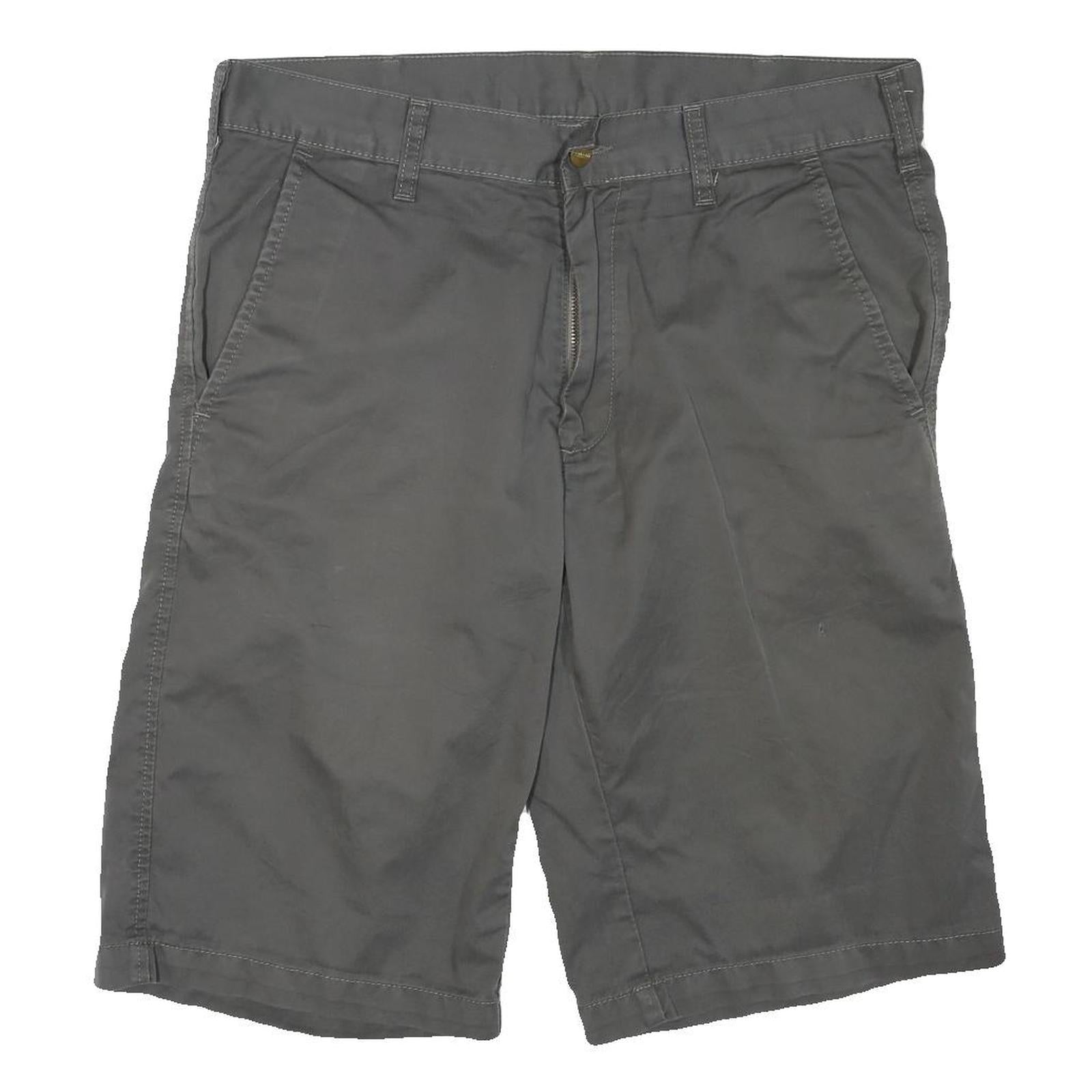 CARHARTT Mens Shorts Grey Casual Cotton Blend L W36 Durable Workwear Refurbished - N/A refurbished available on Cerqular