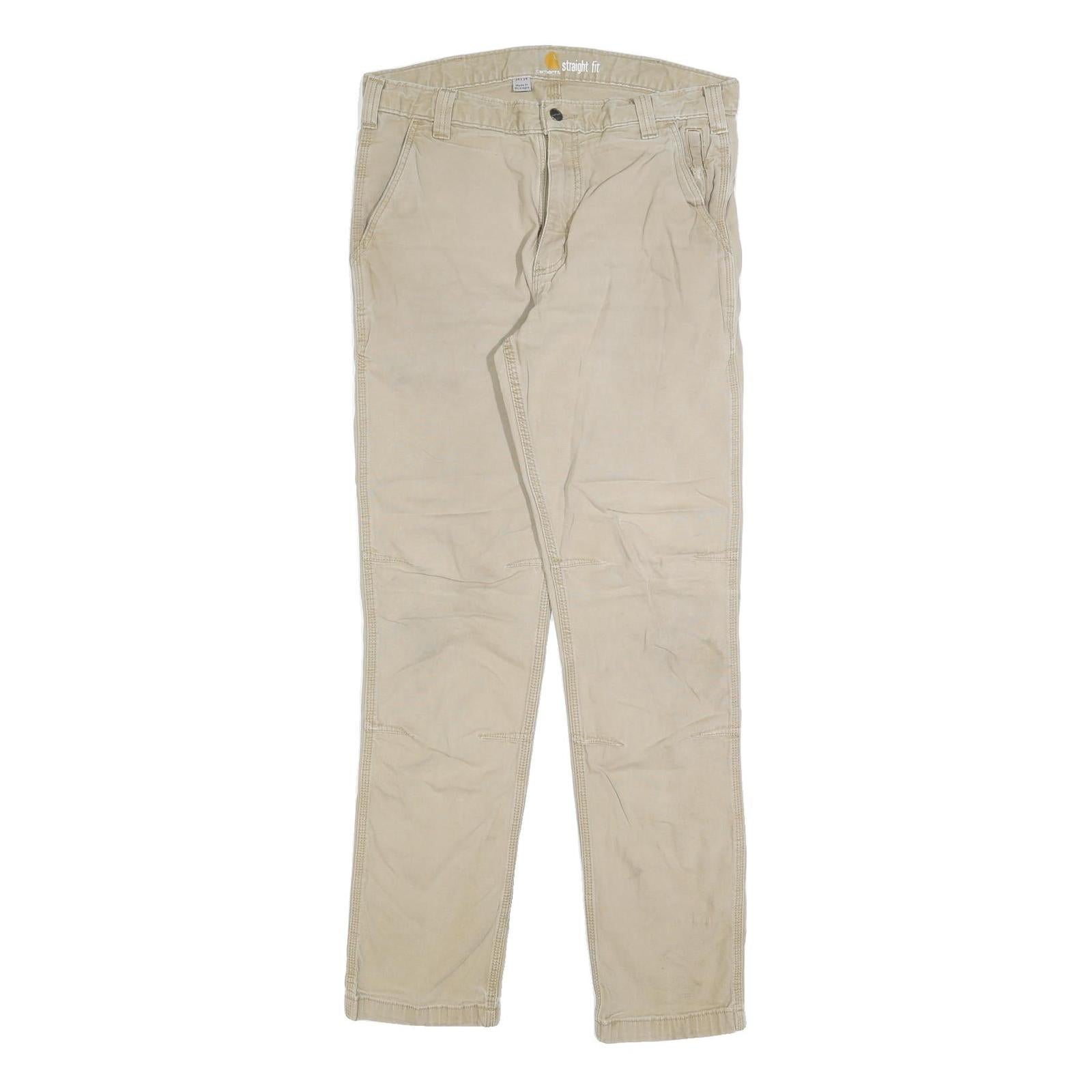 CARHARTT Mens Jeans Beige Regular Straight Denim W34 L34 Workwear Zip Closure Refurbished - N/A refurbished available on Cerqular
