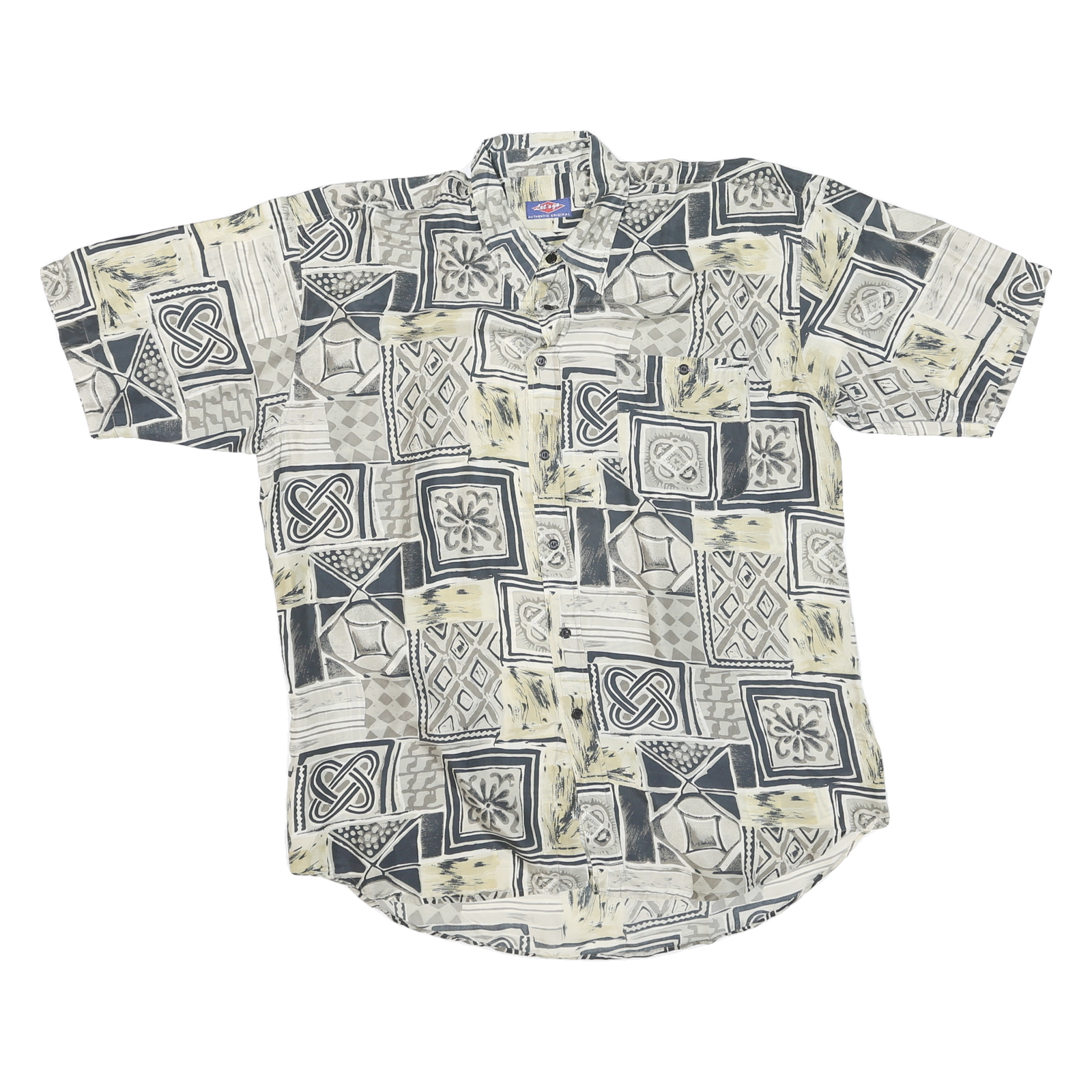 Buy LETS GO Mens Beige Patterned Shirt 2XL Polyester Blend Casual Short Sleeve Refurbished - $18.19 LETS GO Mens Beige Patterned Shirt 2XL Polyester Blend Casual Short Sleeve Refurbished - N/A refurbished available on Cerqular