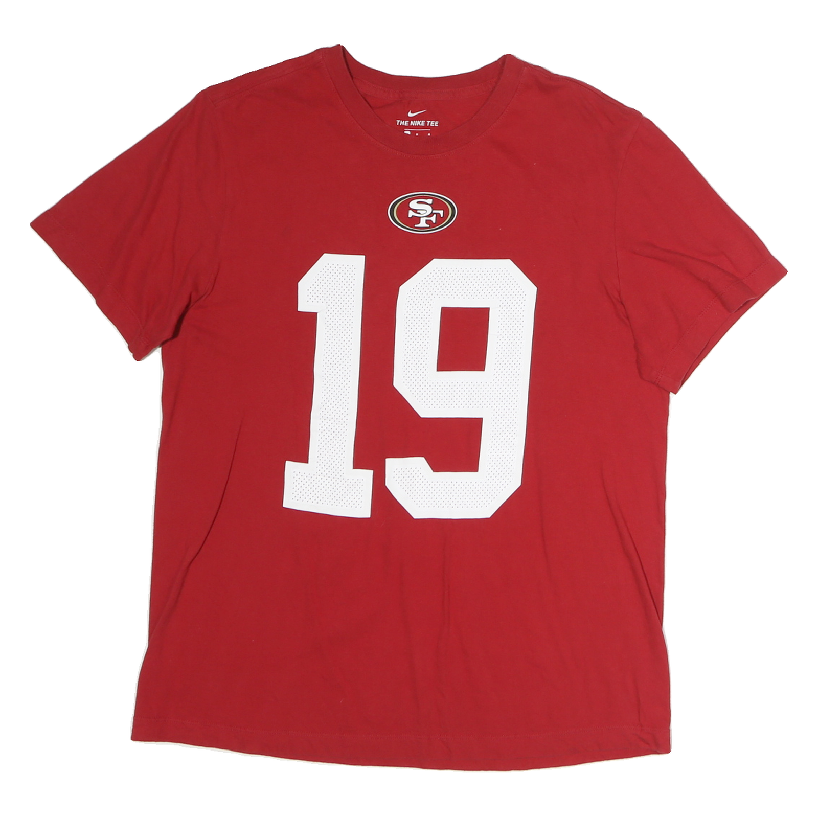 NIKE Mens Red San Francisco 49ers Graphic T-Shirt M Short Sleeve Crew Neck Refurbished - N/A refurbished available on Cerqular