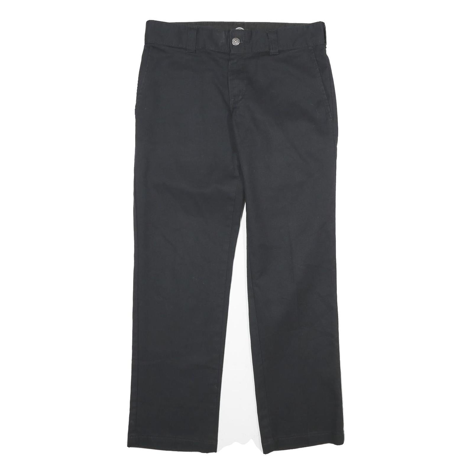 DICKIES Mens Polyester Blend Black Regular Straight Trousers W30 L30 Zip Closure Refurbished - N/A refurbished available on Cerqular