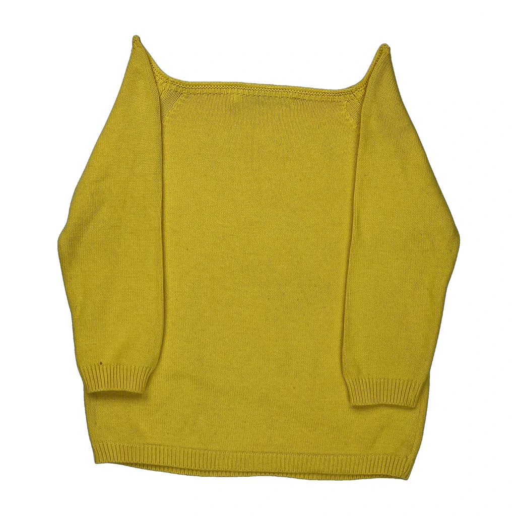 Tommy Hilfiger Jumper - XL Yellow Cotton Refurbished - Thrifted (note: this is a term often used to describe second- refurbished available on Cerqular
