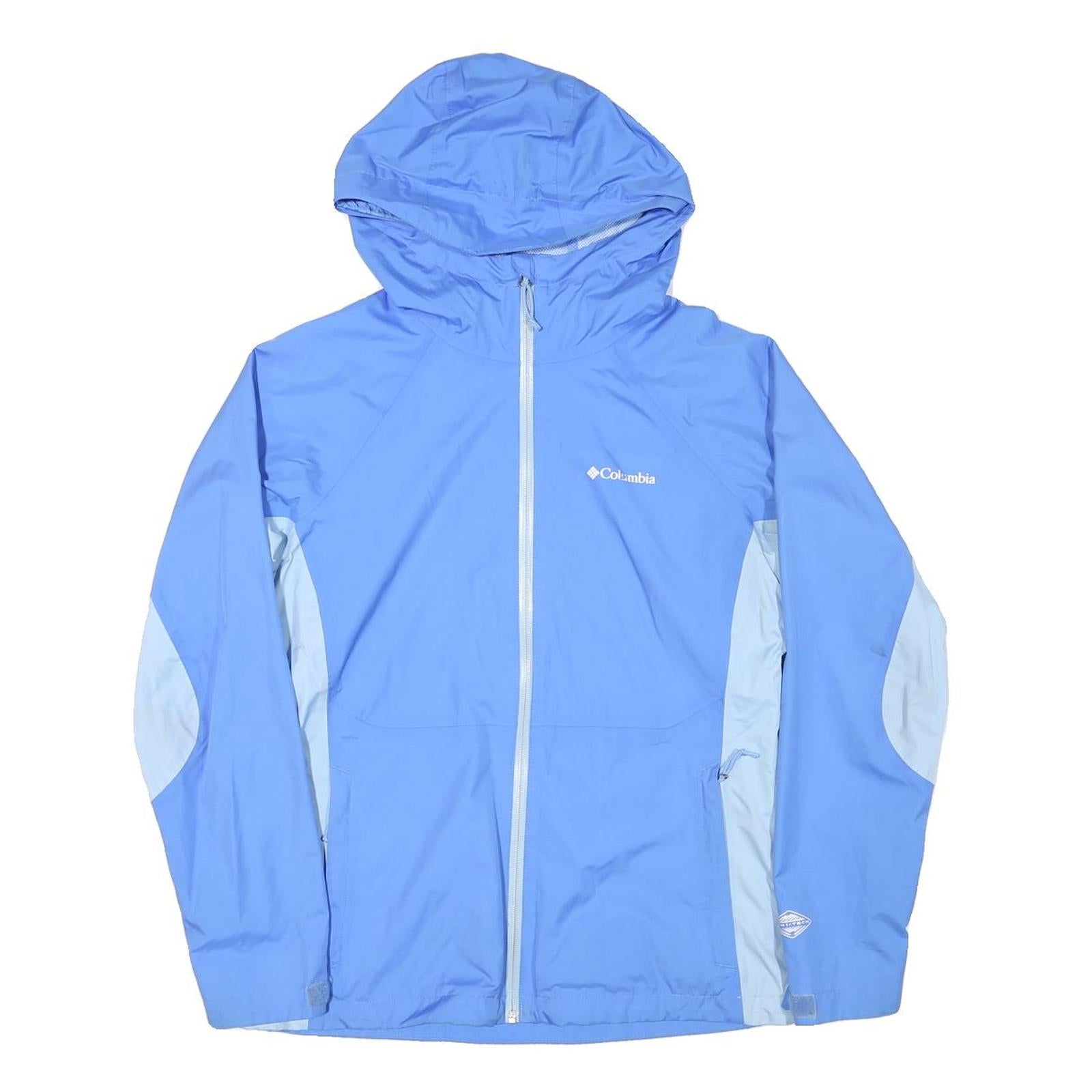COLUMBIA Womens Blue & Light Blue Outdoor Jacket M Polyester Blend Zip Hooded Refurbished - N/A refurbished available on Cerqular