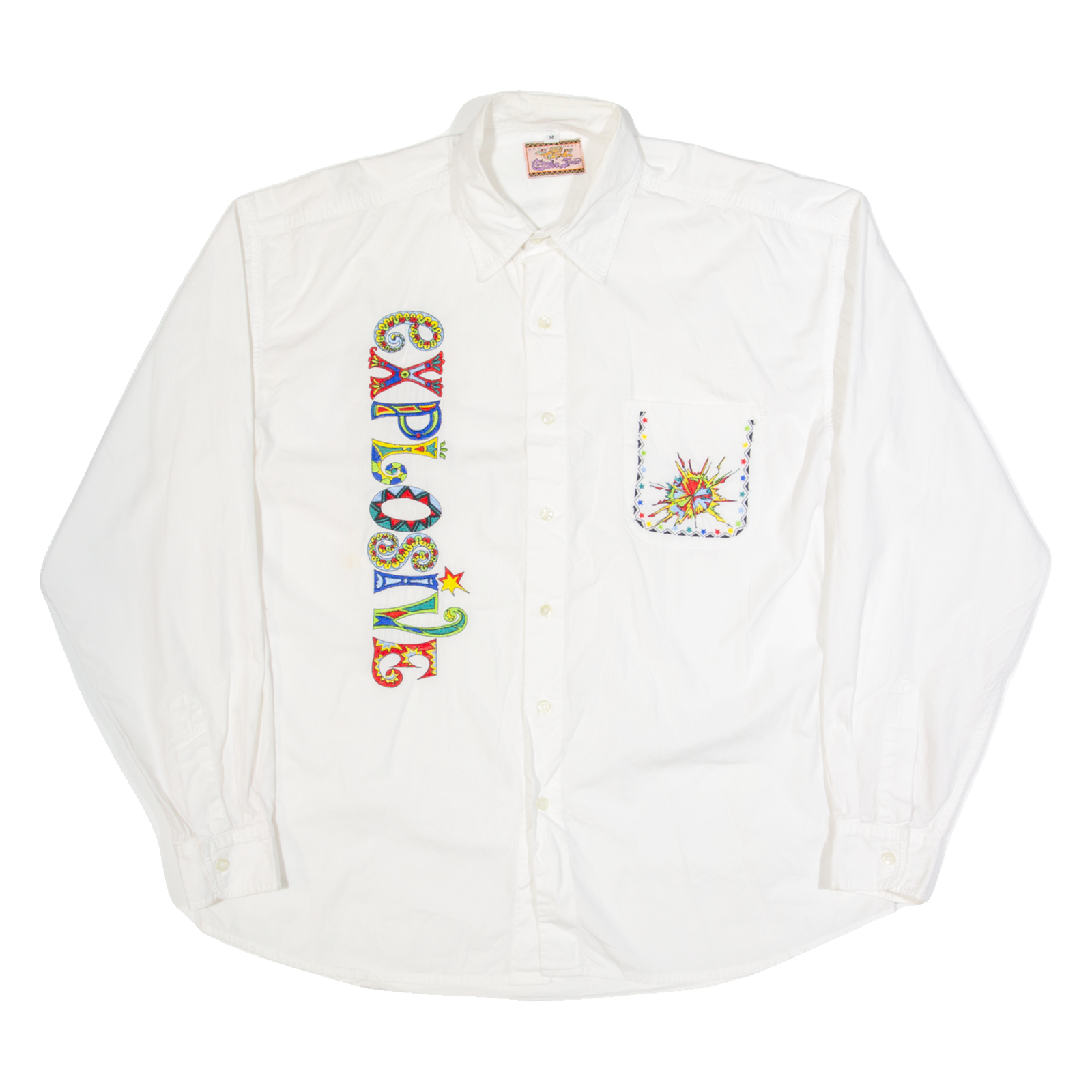EAGLE JACCA Explosive Mens Plain Shirt White 90s Long Sleeve M Refurbished - N/A refurbished available on Cerqular
