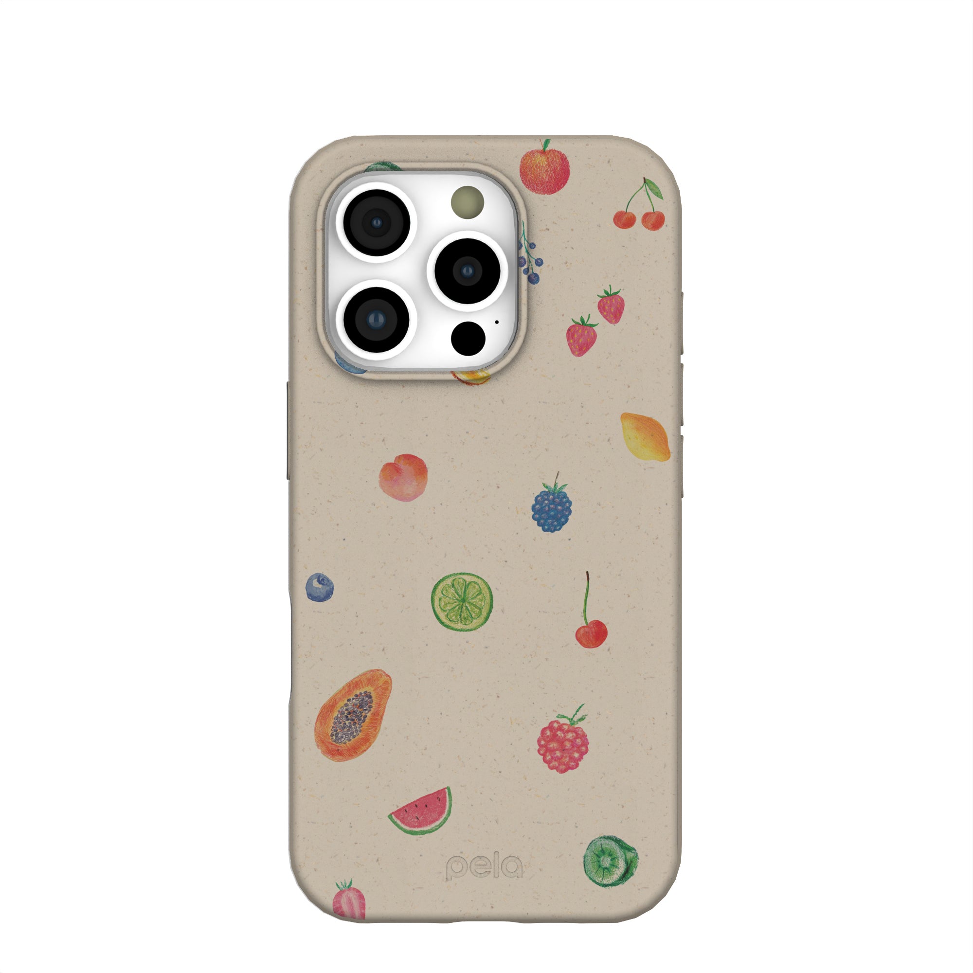London Fog Lil Fruity iPhone 16 Pro Case Refurbished - Pela Case refurbished available on Cerqular