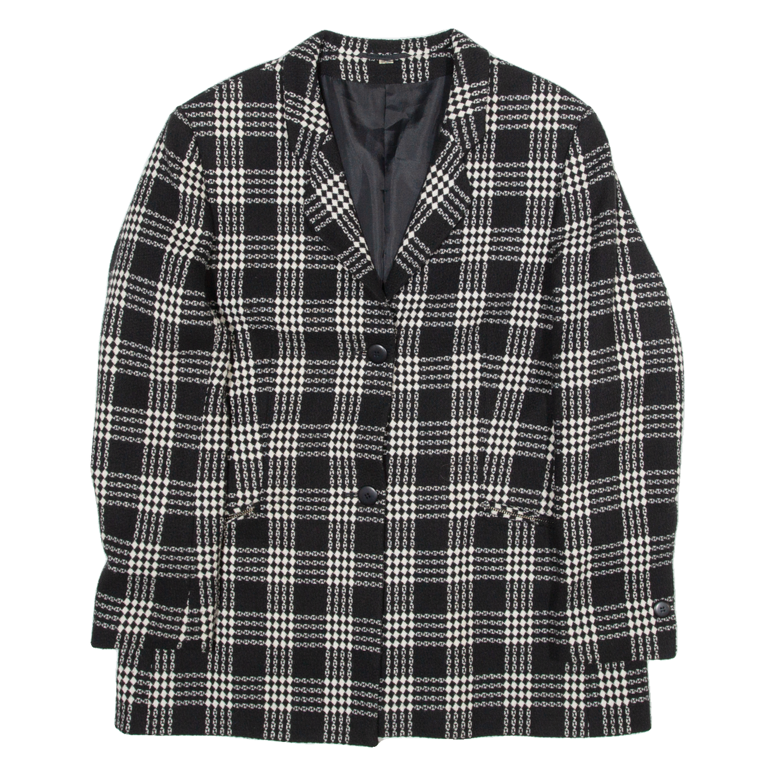 Womens Blazer Coat Black Gingham UK 16 Refurbished - N/A refurbished available on Cerqular