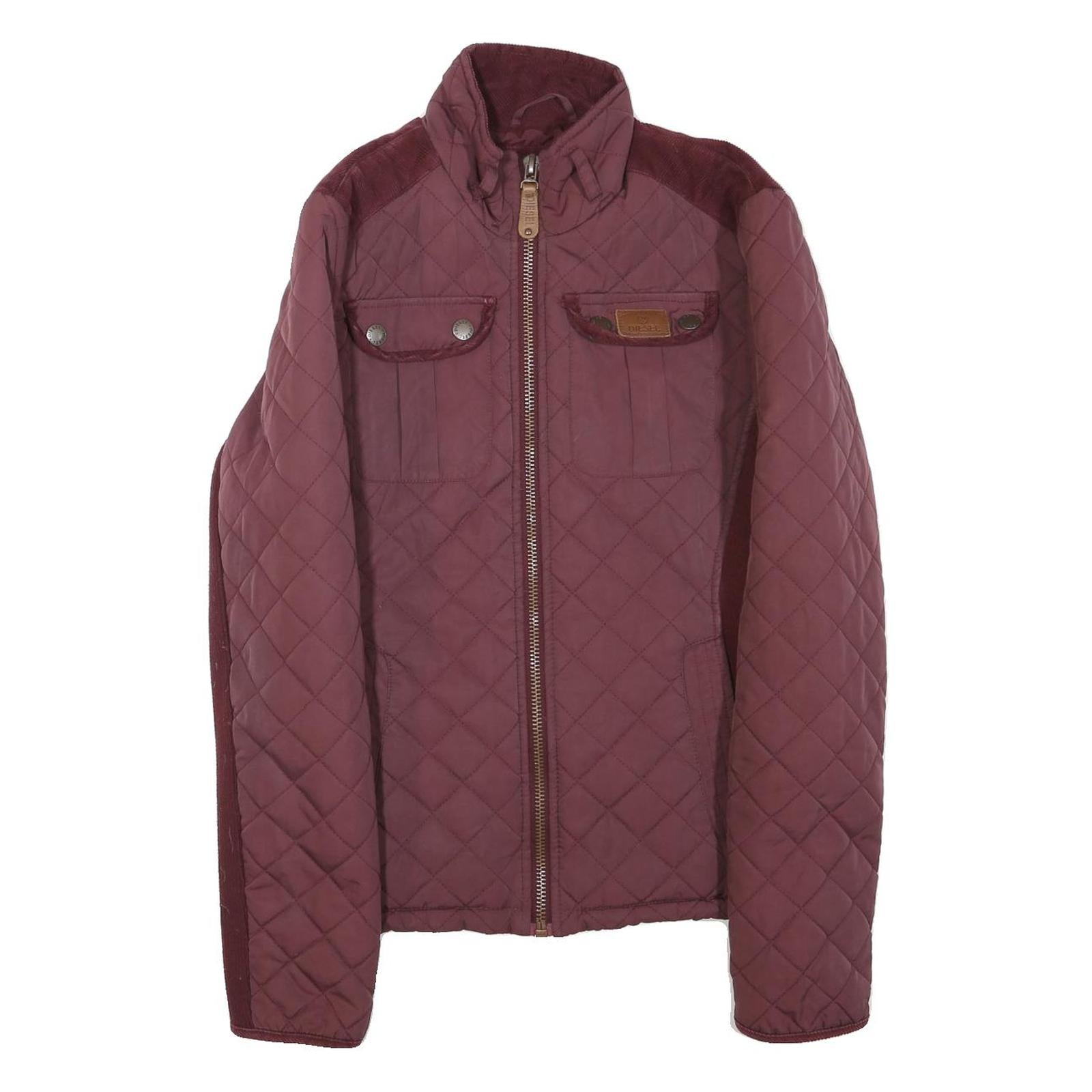 Buy DIESEL Womens Maroon Quilted Jacket S Polyester Blend Zip Pockets Refurbished - $72.79 DIESEL Womens Maroon Quilted Jacket S Polyester Blend Zip Pockets Refurbished - N/A refurbished available on Cerqular