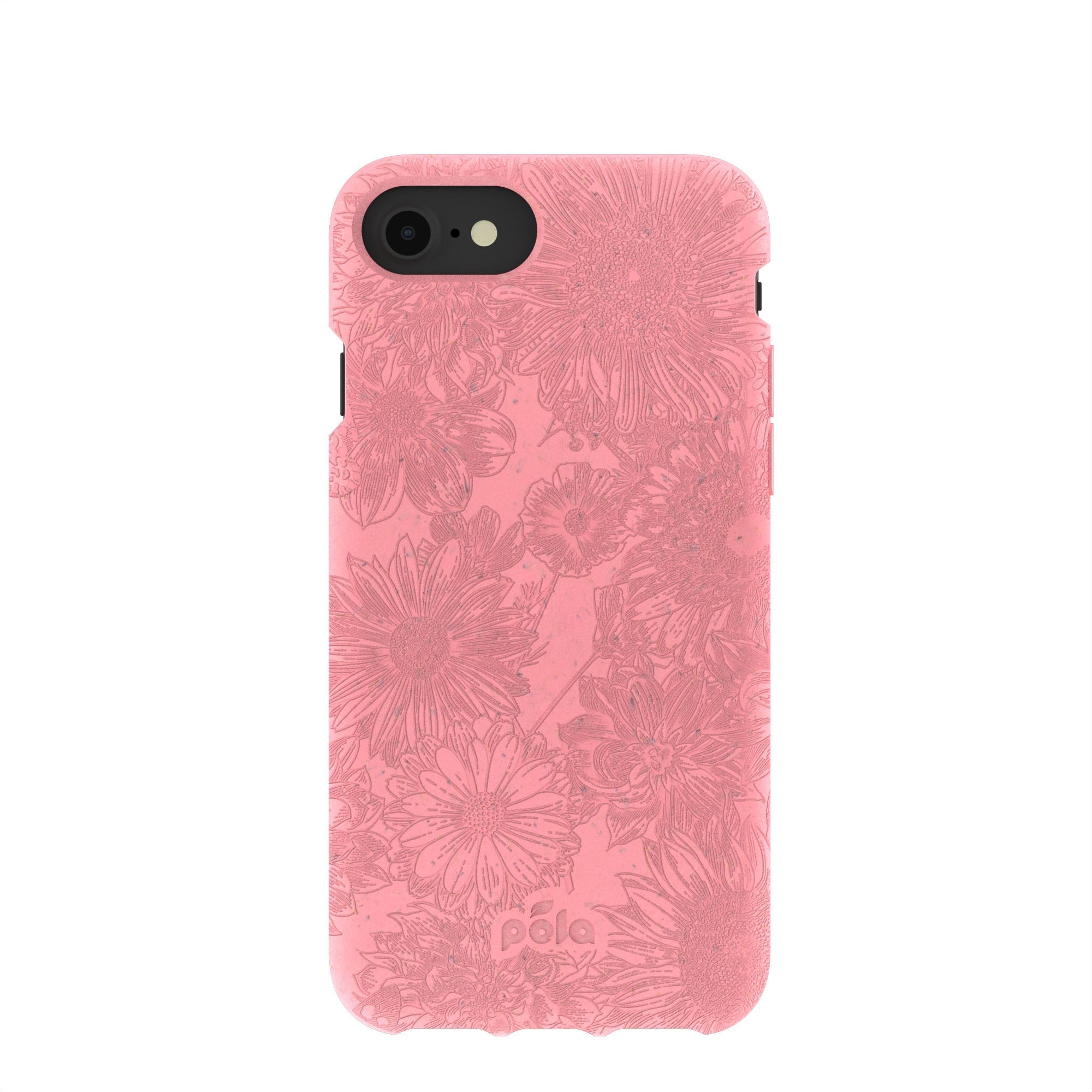 Bubblegum Pink Flora iPhone 6/6s/7/8/SE Case Refurbished - Pela Case refurbished available on Cerqular