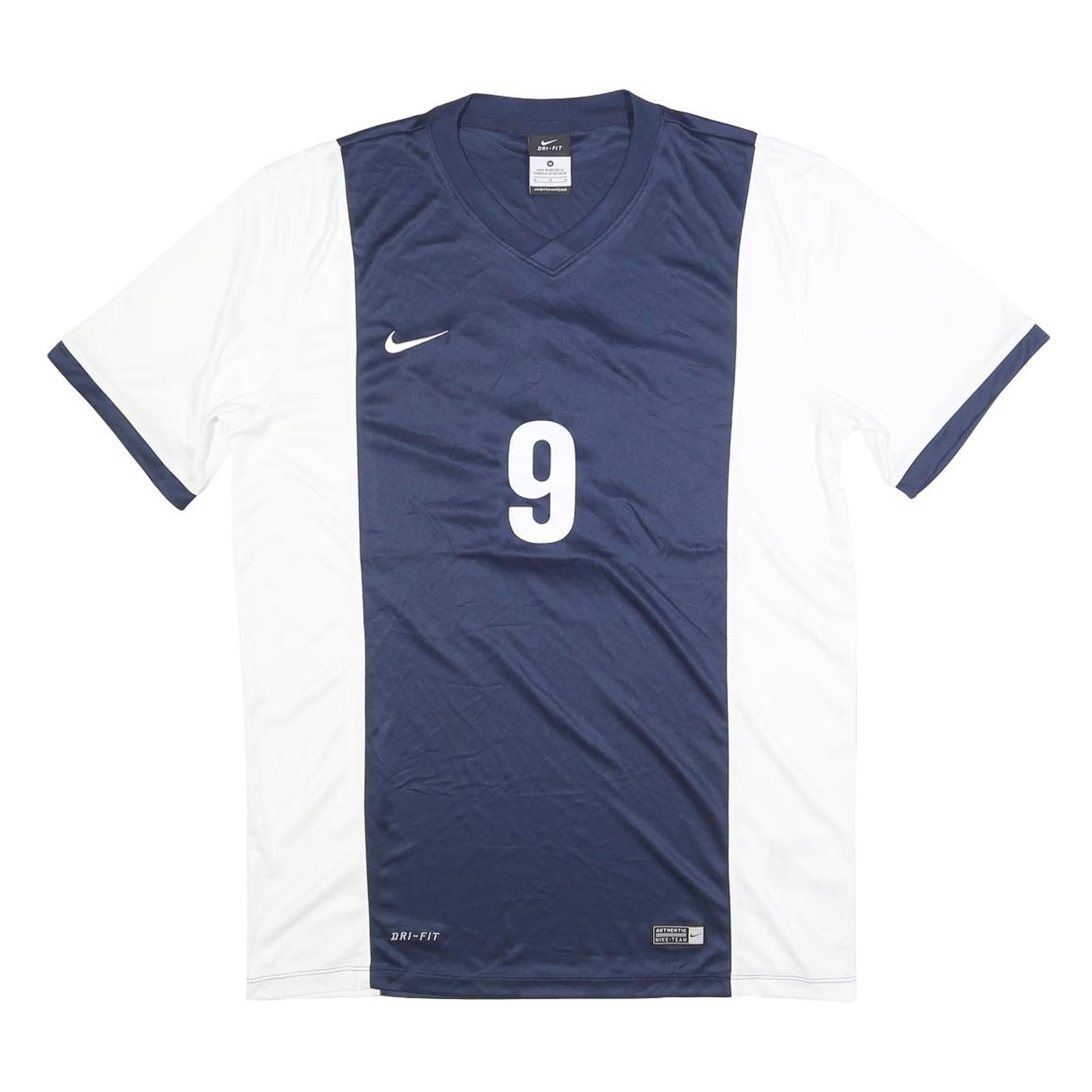 NIKE Mens Navy & White Athletic T-Shirt M Short Sleeve V-Neck Sports Jersey Refurbished - N/A refurbished available on Cerqular