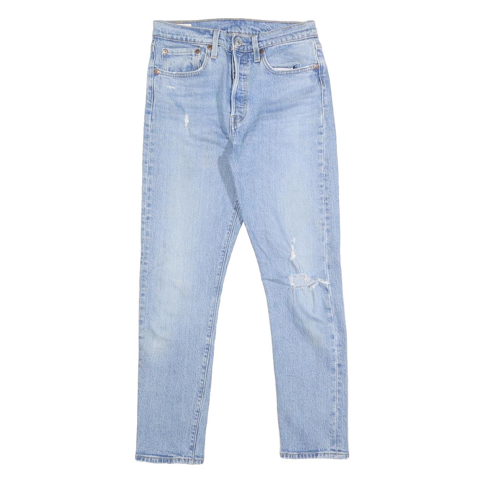 LEVI'S 501S Womens Jeans Blue Slim Skinny Denim Light W27 L28 Classic Button Refurbished - N/A refurbished available on Cerqular