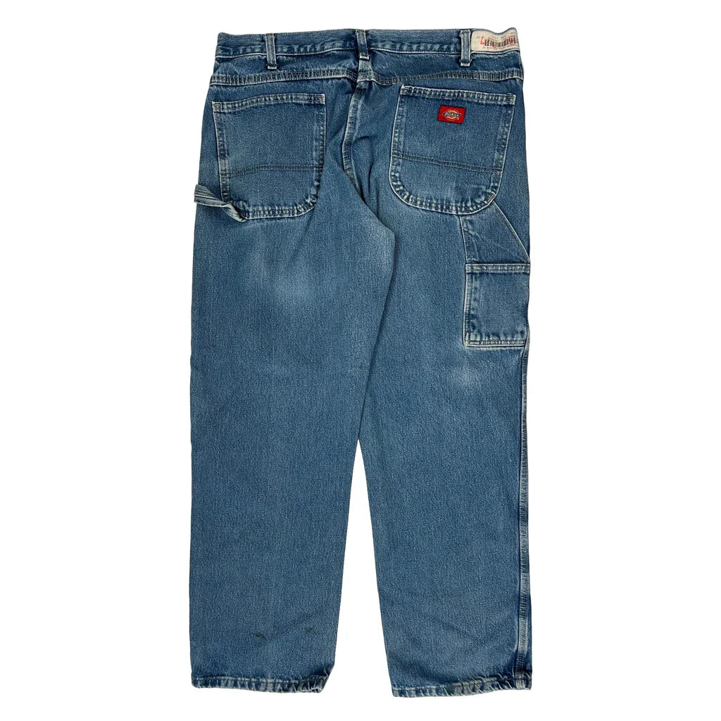 Dickies Double Knee Carpenter Jeans - 36W 30L Blue Cotton Refurbished - Thrifted (note: this is a term often used to describe second- refurbished available on Cerqular