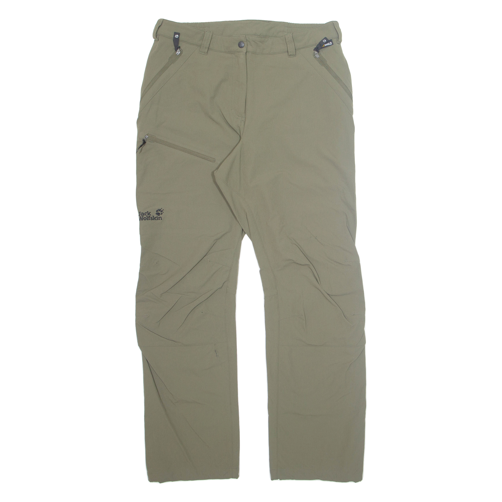 JACK WOLFSKIN Outdoor Womens Trousers Green Regular Tapered Nylon W32 L29 Refurbished - N/A refurbished available on Cerqular