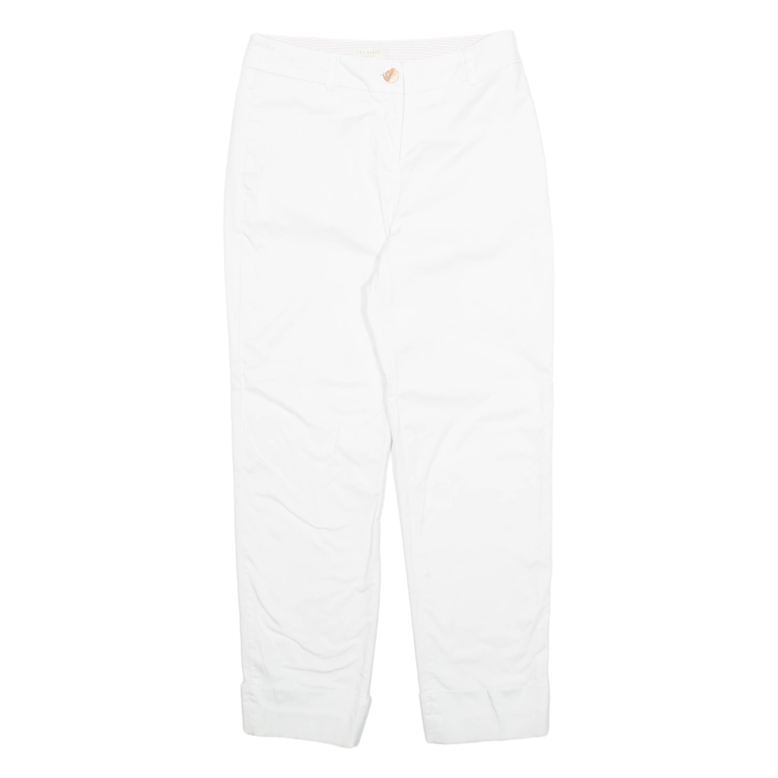 TED BAKER Chino Womens Trousers White Regular Tapered W26 L26 Refurbished - N/A refurbished available on Cerqular