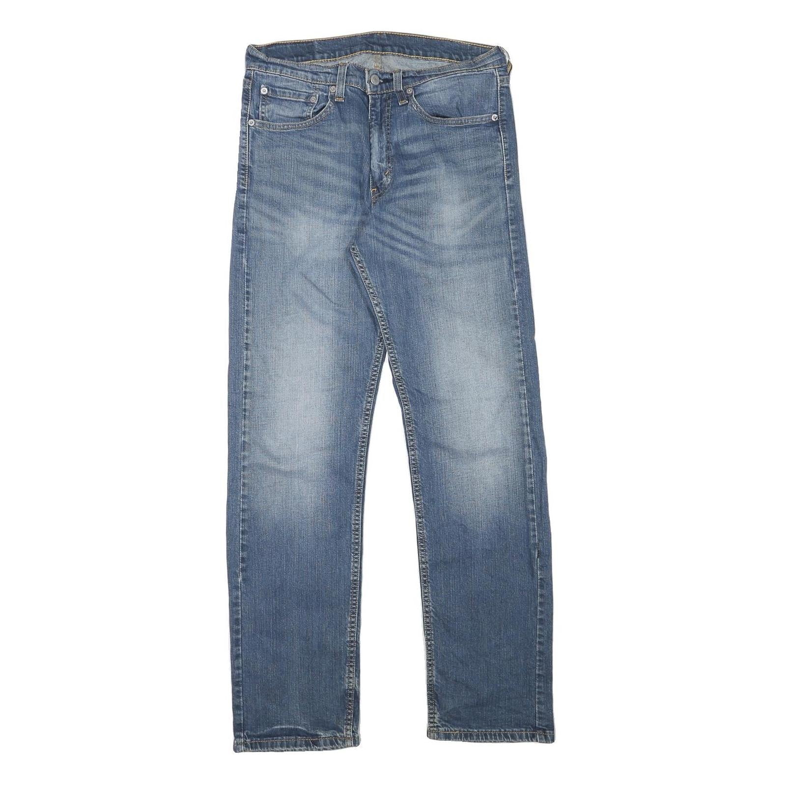LEVI'S Mens Regular Fit Blue Denim Jeans W29 L30 Cotton Blend Zip Pocket Refurbished - N/A refurbished available on Cerqular