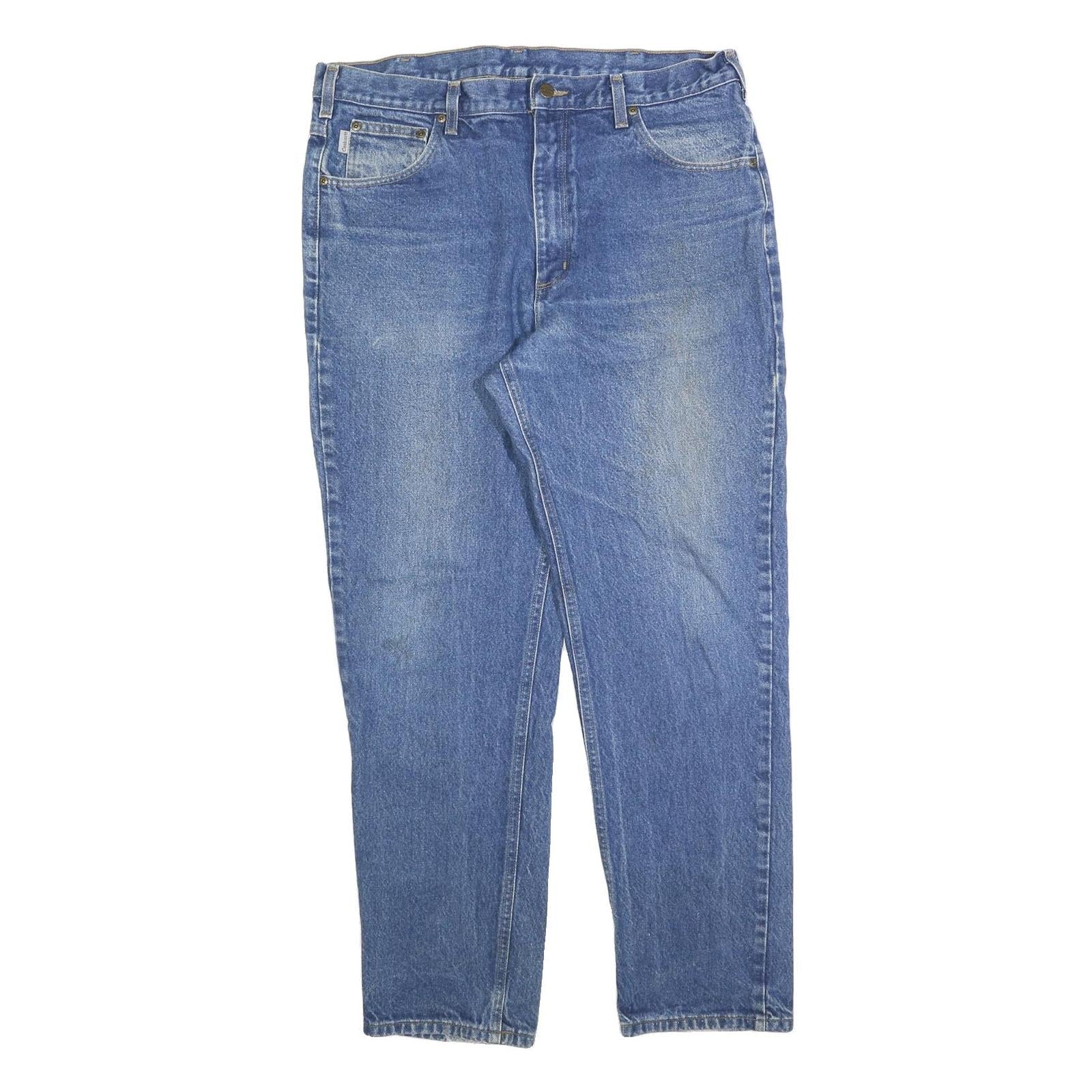 CARHARTT Mens Regular Blue Denim Jeans W38 L32 Classic Zip Cotton Blend Refurbished - N/A refurbished available on Cerqular