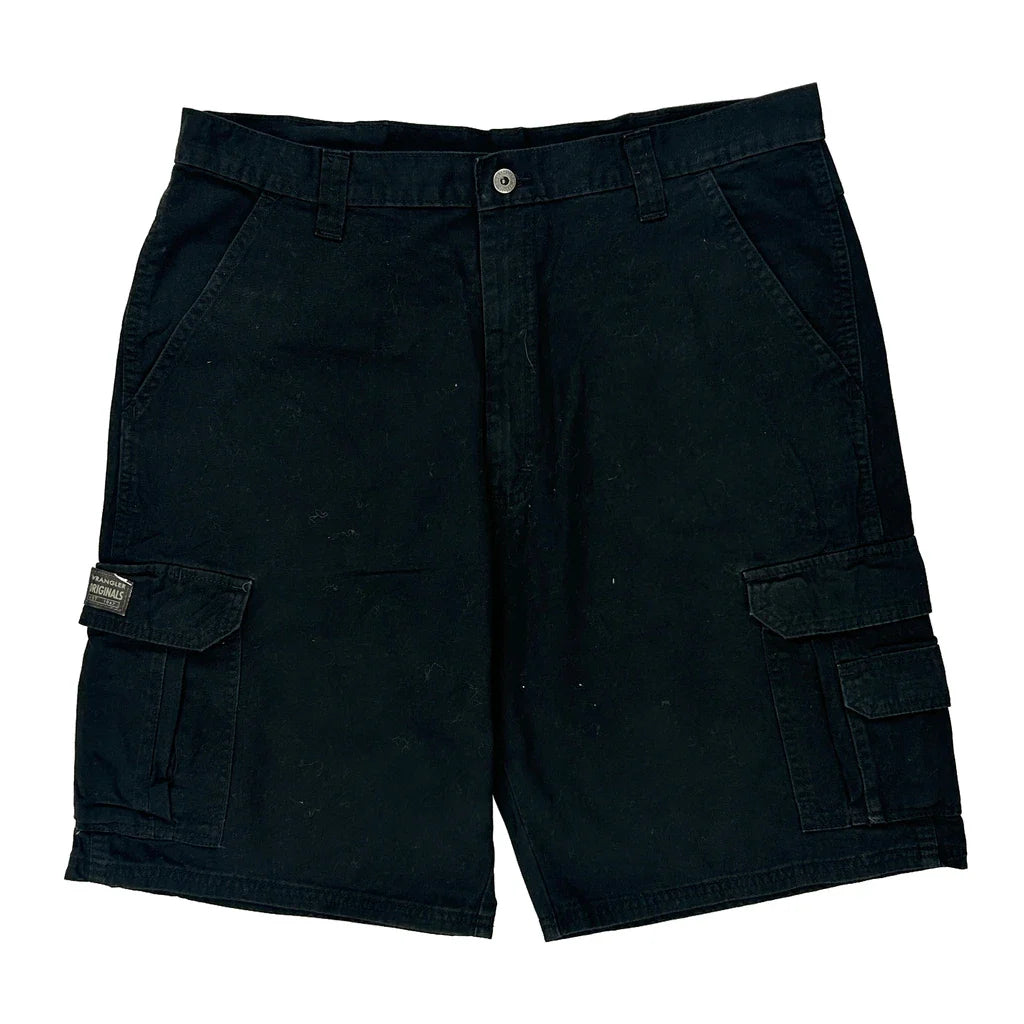 Wrangler Cargo Shorts - 37W 10L Black Cotton Refurbished - Thrifted (note: this is a term often used to describe second- refurbished available on Cerqular