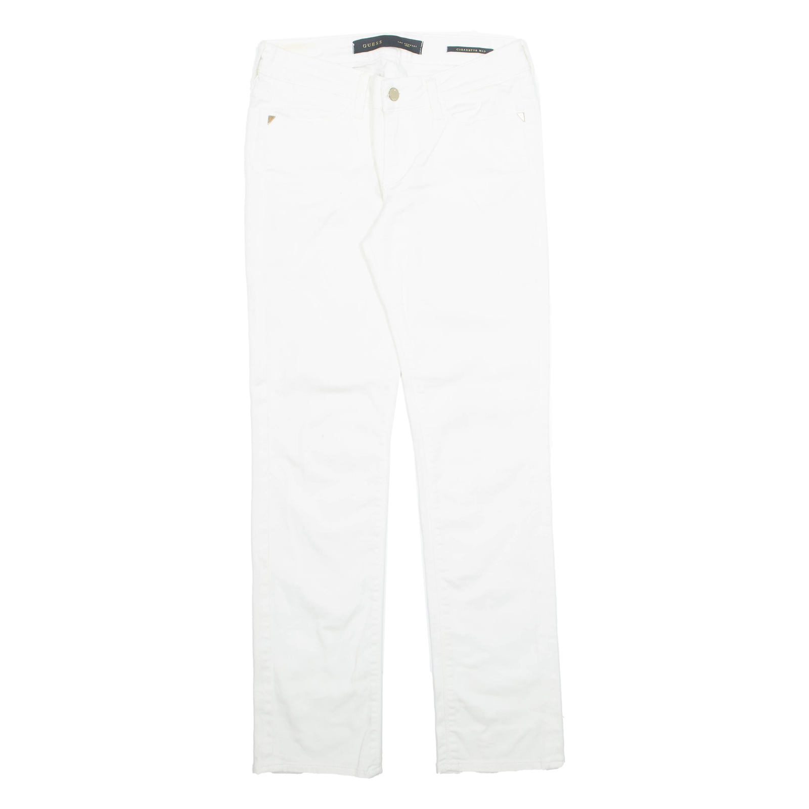 GUESS Womens Trousers White Regular Tapered W30 L31 Refurbished - N/A refurbished available on Cerqular