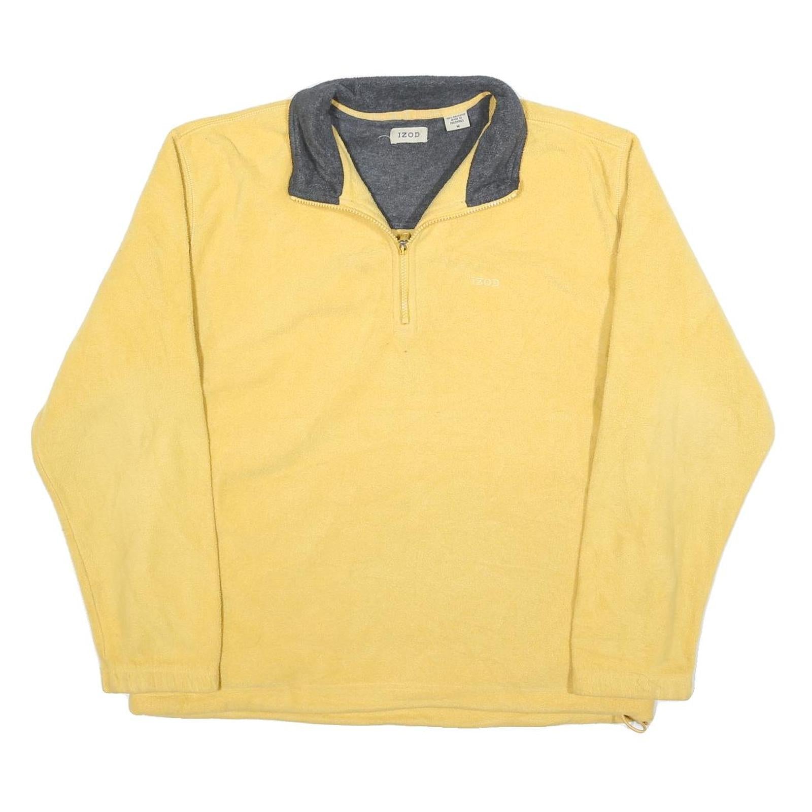 IZOD Mens Yellow & Grey Colourblock Pullover Plain Crew Neck Jumper M Casual Refurbished - N/A refurbished available on Cerqular