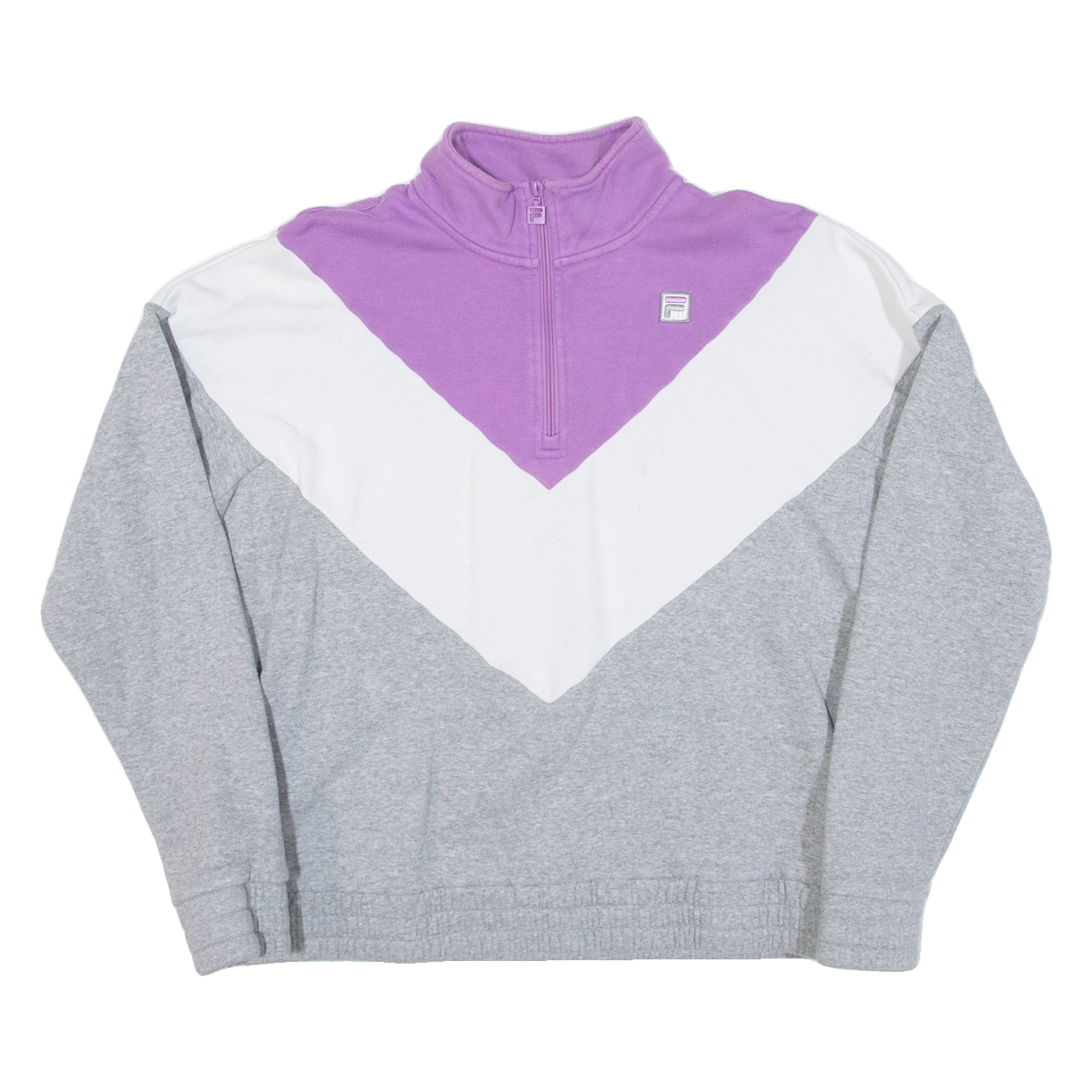 FILA Womens Sweatshirt Purple 1/4 Zip 2XL Refurbished - N/A refurbished available on Cerqular