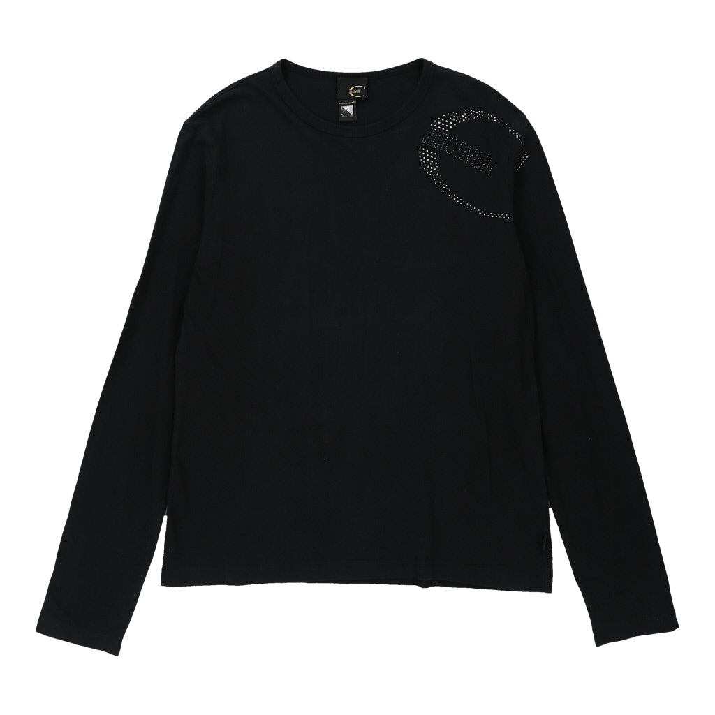Just Cavalli Long Sleeve T-Shirt - Medium Black Cotton | Size: medium Refurbished - N/A (Preloved Designer is not a specific brand, it refurbished available on Cerqular