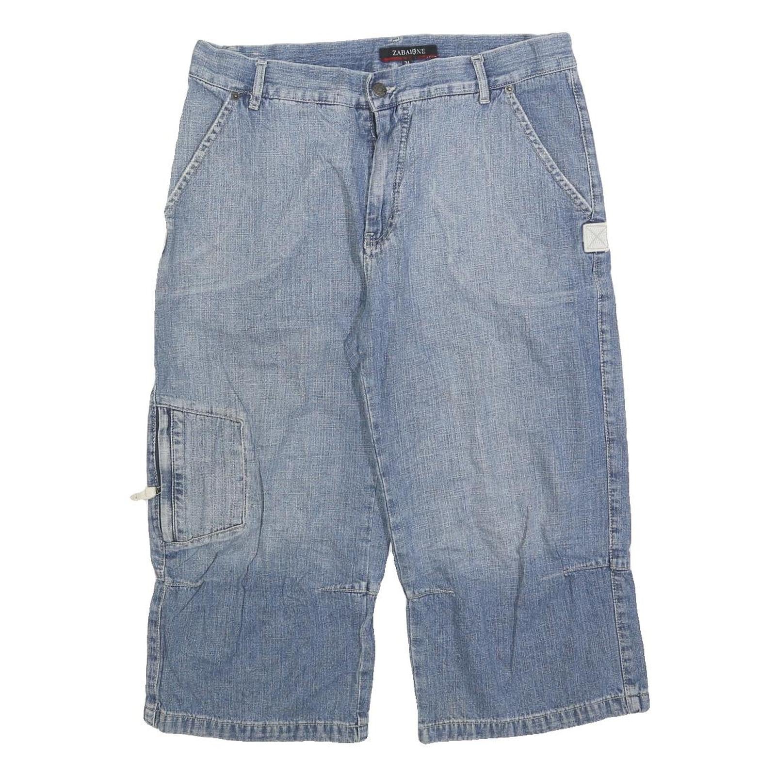 ZABAIONE Mens Shorts Blue Casual M W34 Cotton Blend Comfortable Summer Wear Refurbished - N/A refurbished available on Cerqular