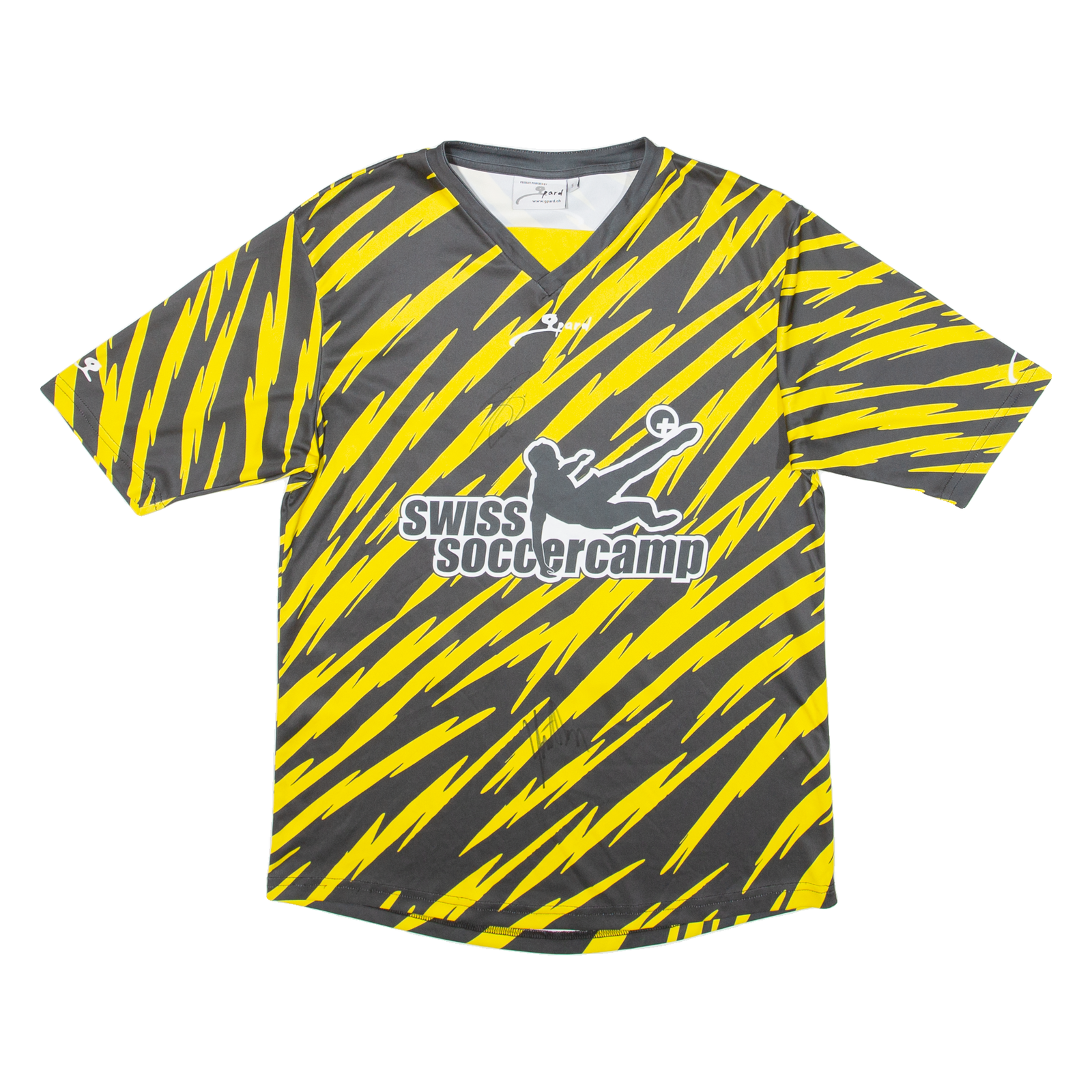 OPARD Swiss Soccer Camp Mens Football Shirt Jersey Yellow V-Neck S Refurbished - N/A refurbished available on Cerqular