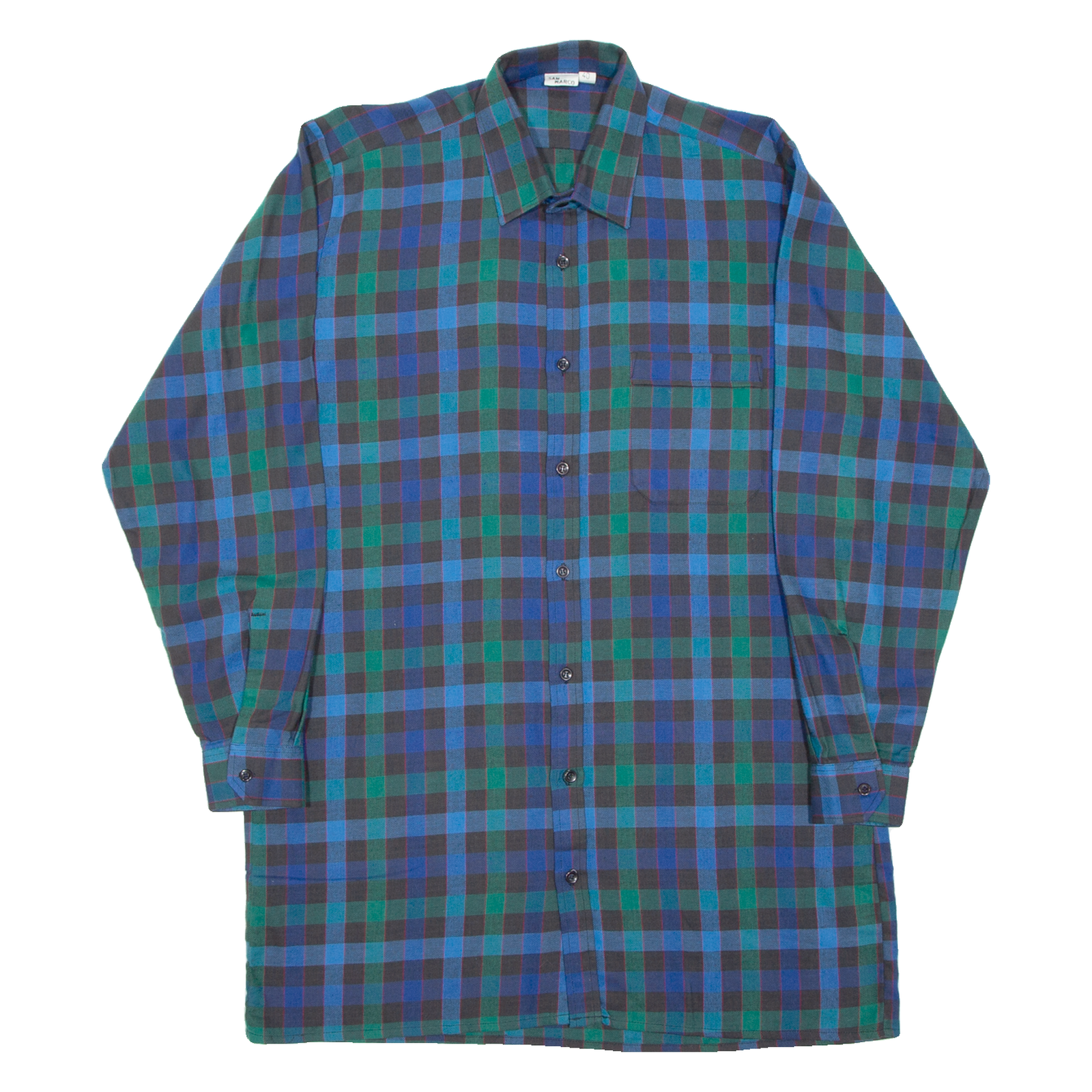 Buy SAN MARCO Mens Flannel Shirt Blue Check Long Sleeve XL Refurbished - $10.91 SAN MARCO Mens Flannel Shirt Blue Check Long Sleeve XL Refurbished - N/A refurbished available on Cerqular