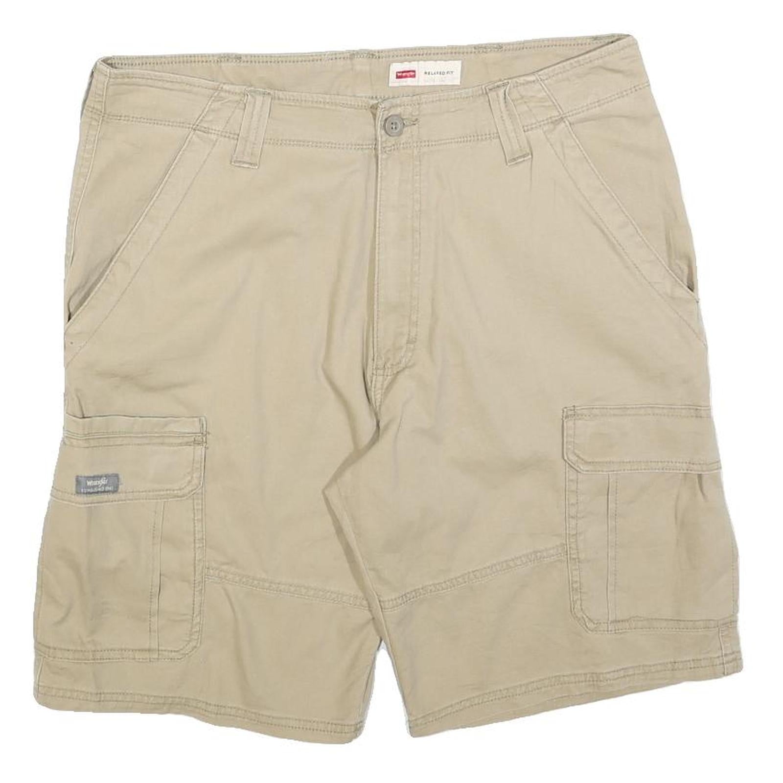 WRANGLER Mens Shorts Beige Casual Cargo Relaxed M W34 Workwear Utility Refurbished - N/A refurbished available on Cerqular