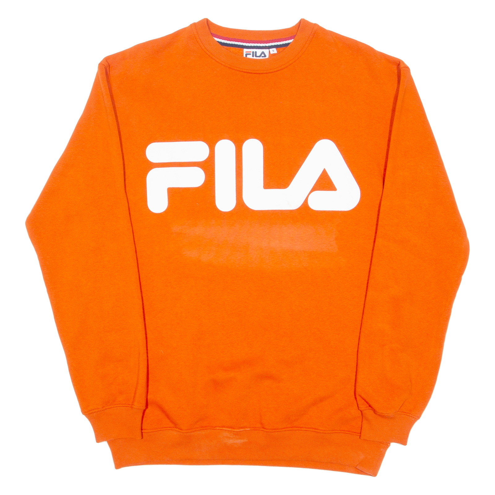 FILA Mens Sweatshirt Orange Crew Neck S Refurbished - N/A refurbished available on Cerqular