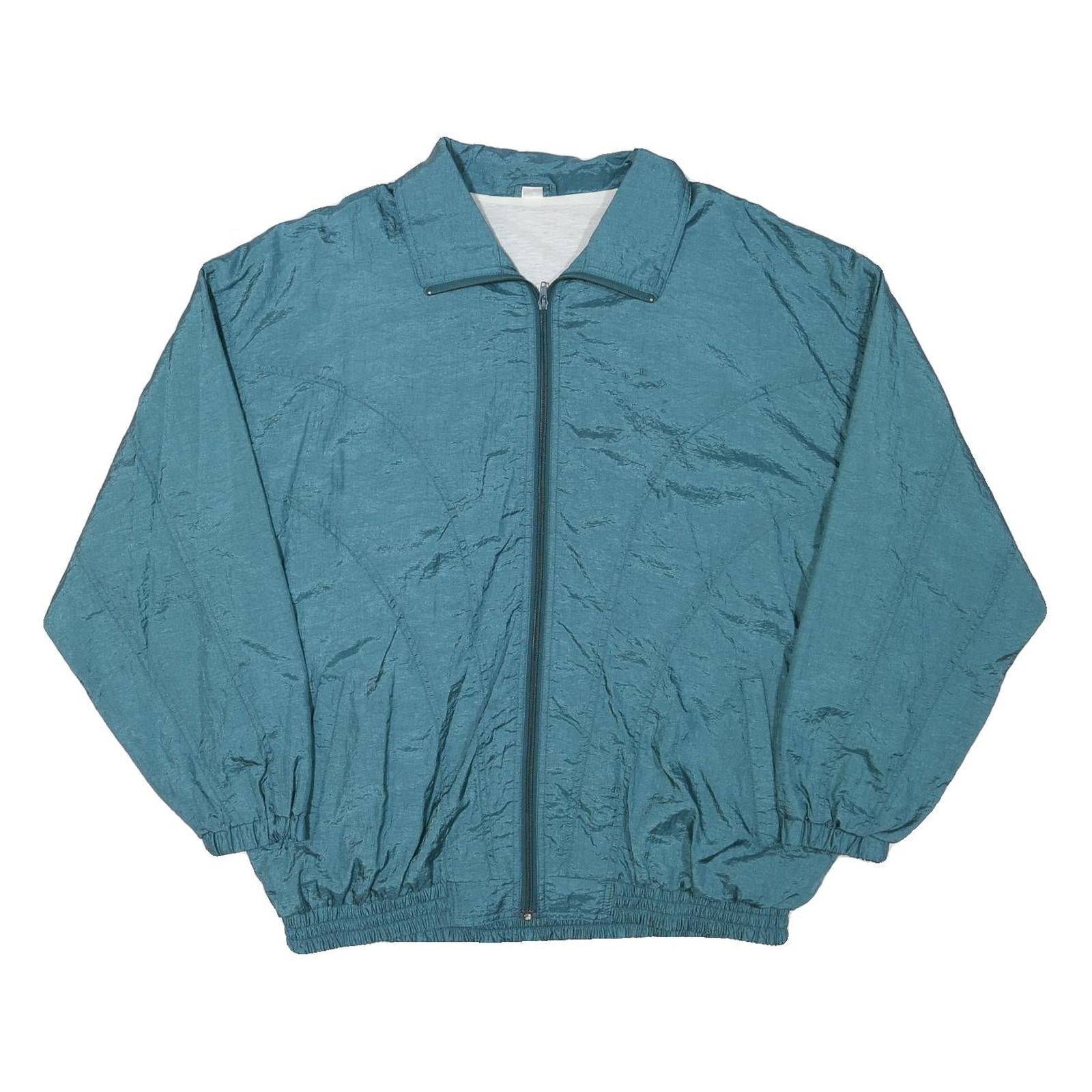 Mens Blue Polyester Blend Zip Jacket XL Lightweight Plain Casual Outerwear Refurbished - N/A refurbished available on Cerqular