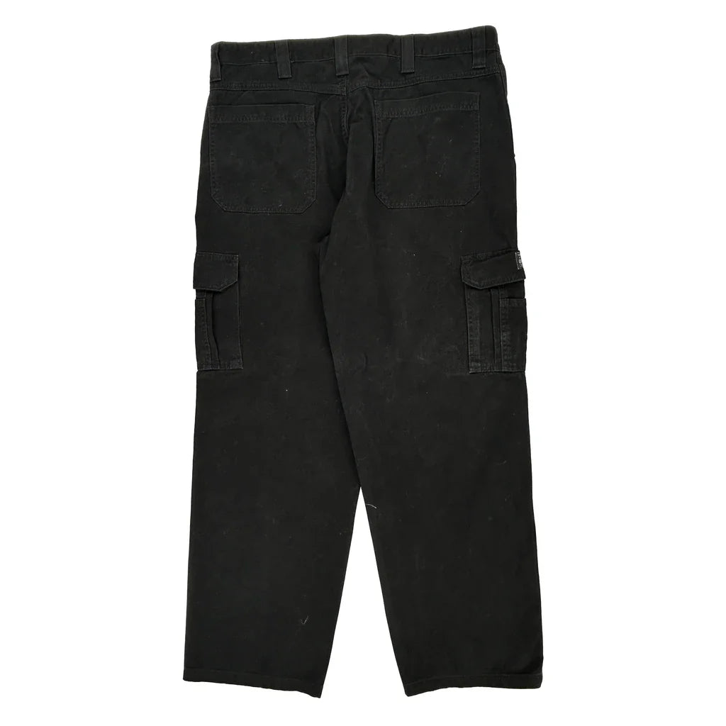 Unbranded Cargo Trousers - 36W 30L Black Cotton Refurbished - Thrifted (note: this is a term often used to describe second- refurbished available on Cerqular