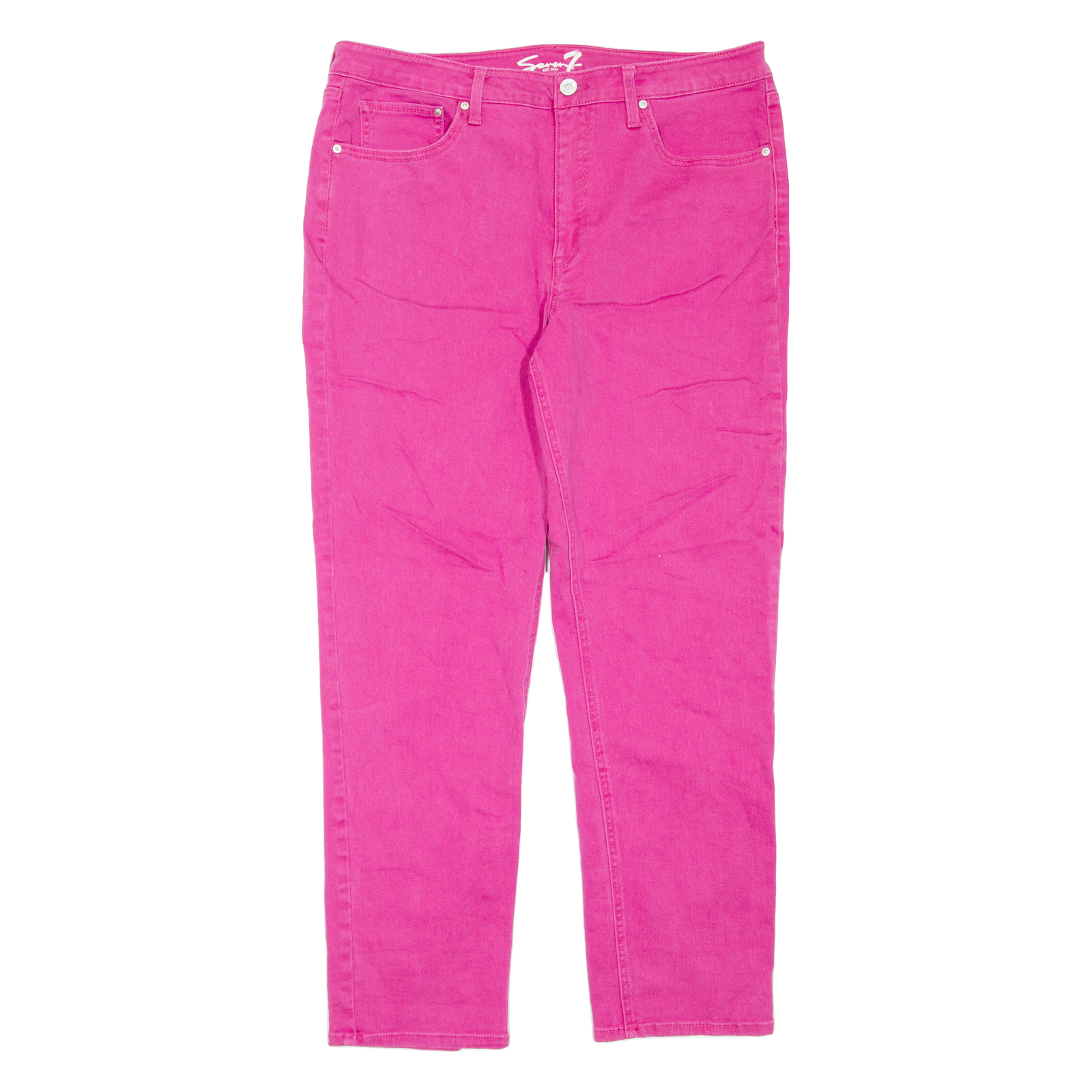 SEVEN Womens Jeans Pink Regular Tapered W38 L30 Refurbished - N/A refurbished available on Cerqular