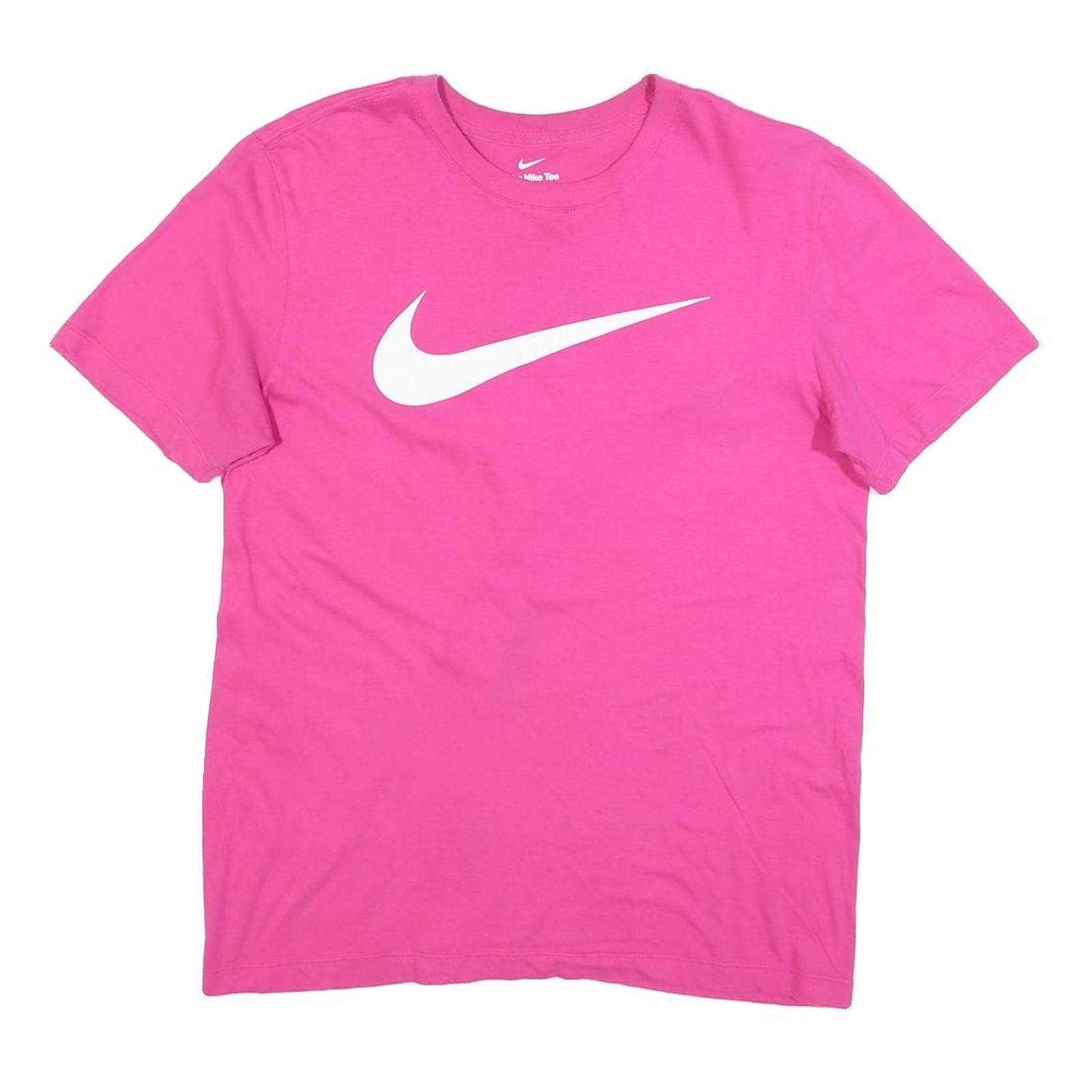 NIKE Mens Pink Crew Neck Short Sleeve T-Shirt M Cotton Blend Casual Sportswear Refurbished - N/A refurbished available on Cerqular
