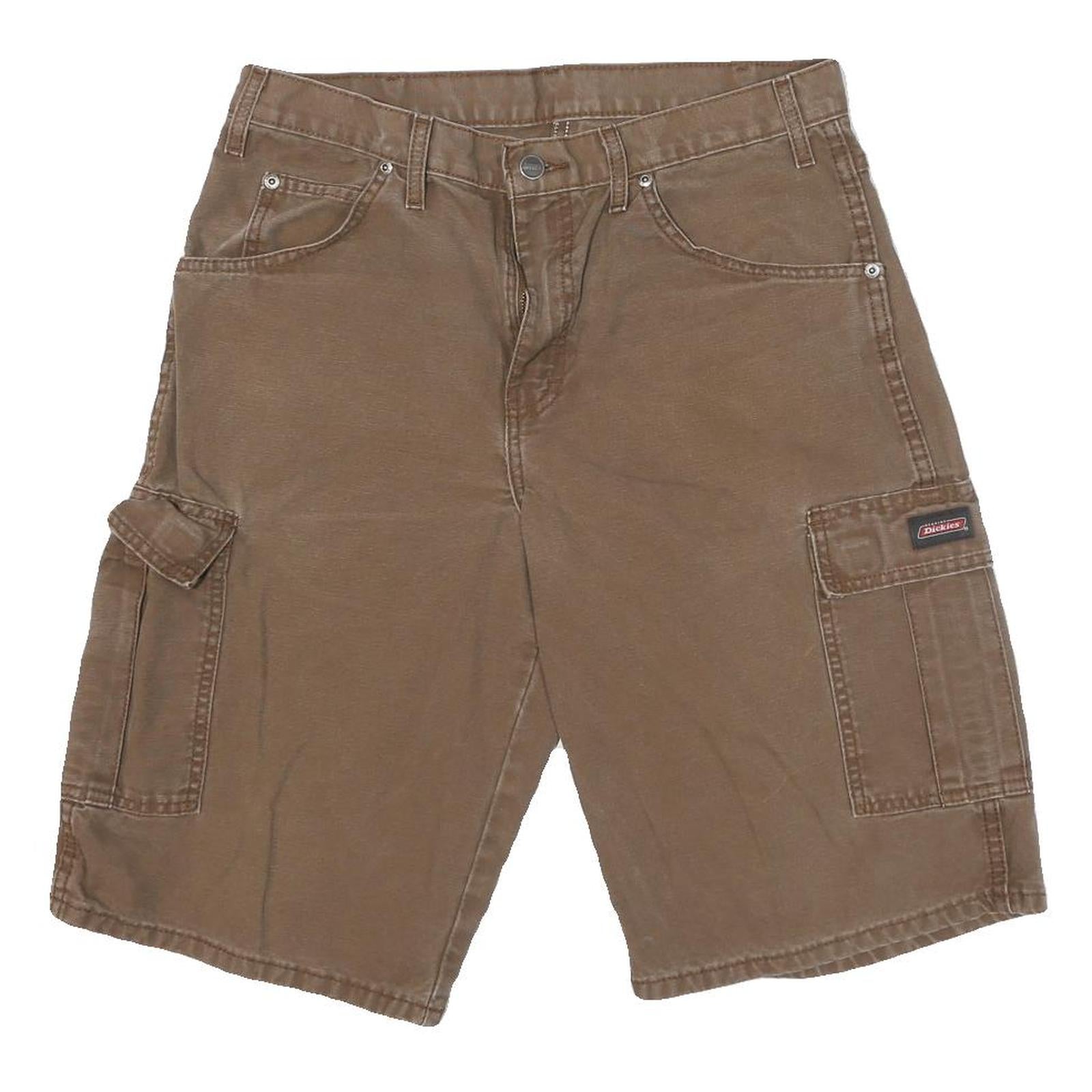 DICKIES Mens Shorts Brown Cargo Casual L W32 Workwear Cotton Blend Refurbished - N/A refurbished available on Cerqular