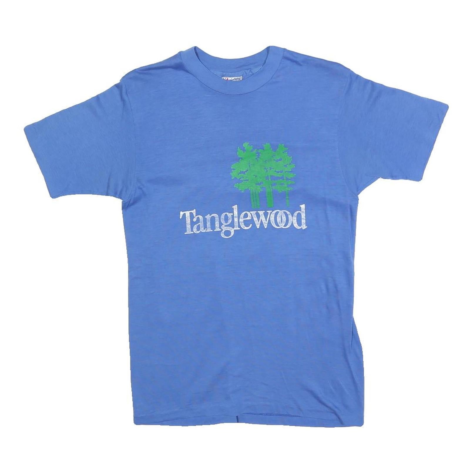 HANES Womens Blue Tanglewood Graphic T-Shirt M Crew Neck Short Sleeve Cotton Refurbished - N/A refurbished available on Cerqular