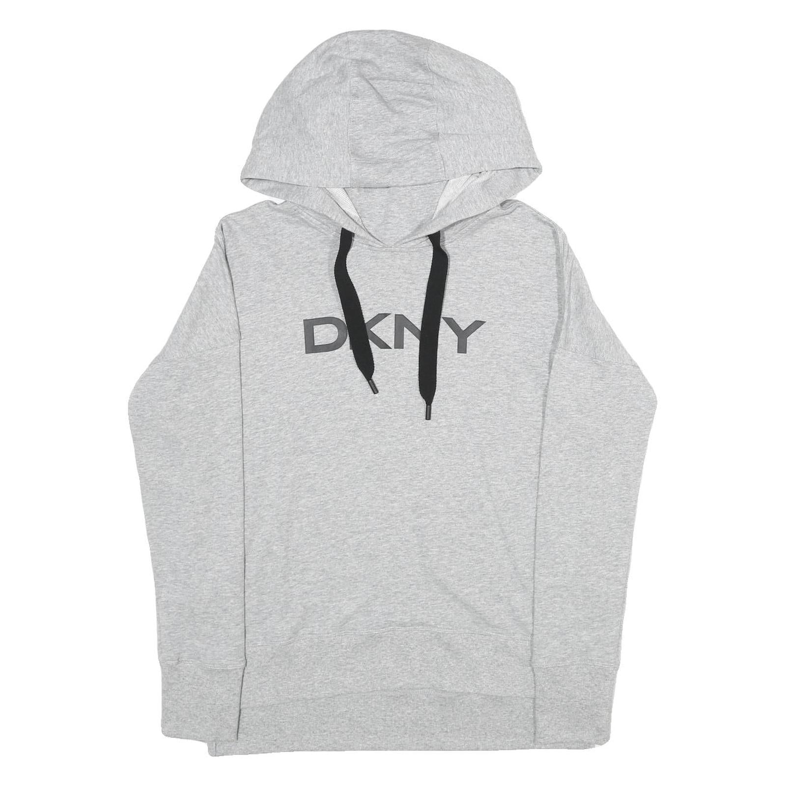 DKNY Womens Grey Hoodie S Cotton Blend Pullover Hooded Sweatshirt Refurbished - N/A refurbished available on Cerqular
