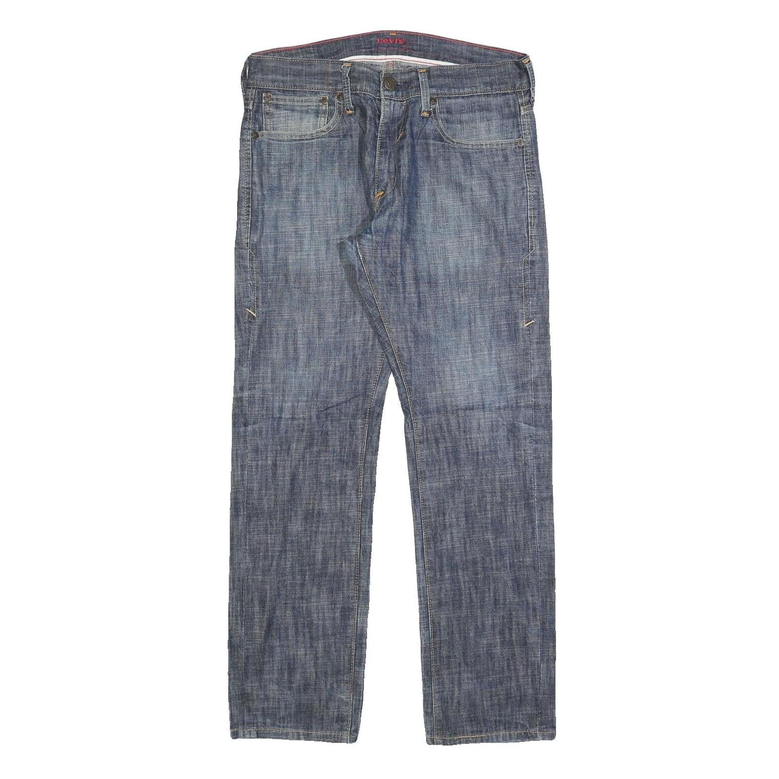 LEVI'S Mens Blue Regular Fit Straight Denim W33 L30 Zip Fly Jeans Casual Wear Refurbished - N/A refurbished available on Cerqular