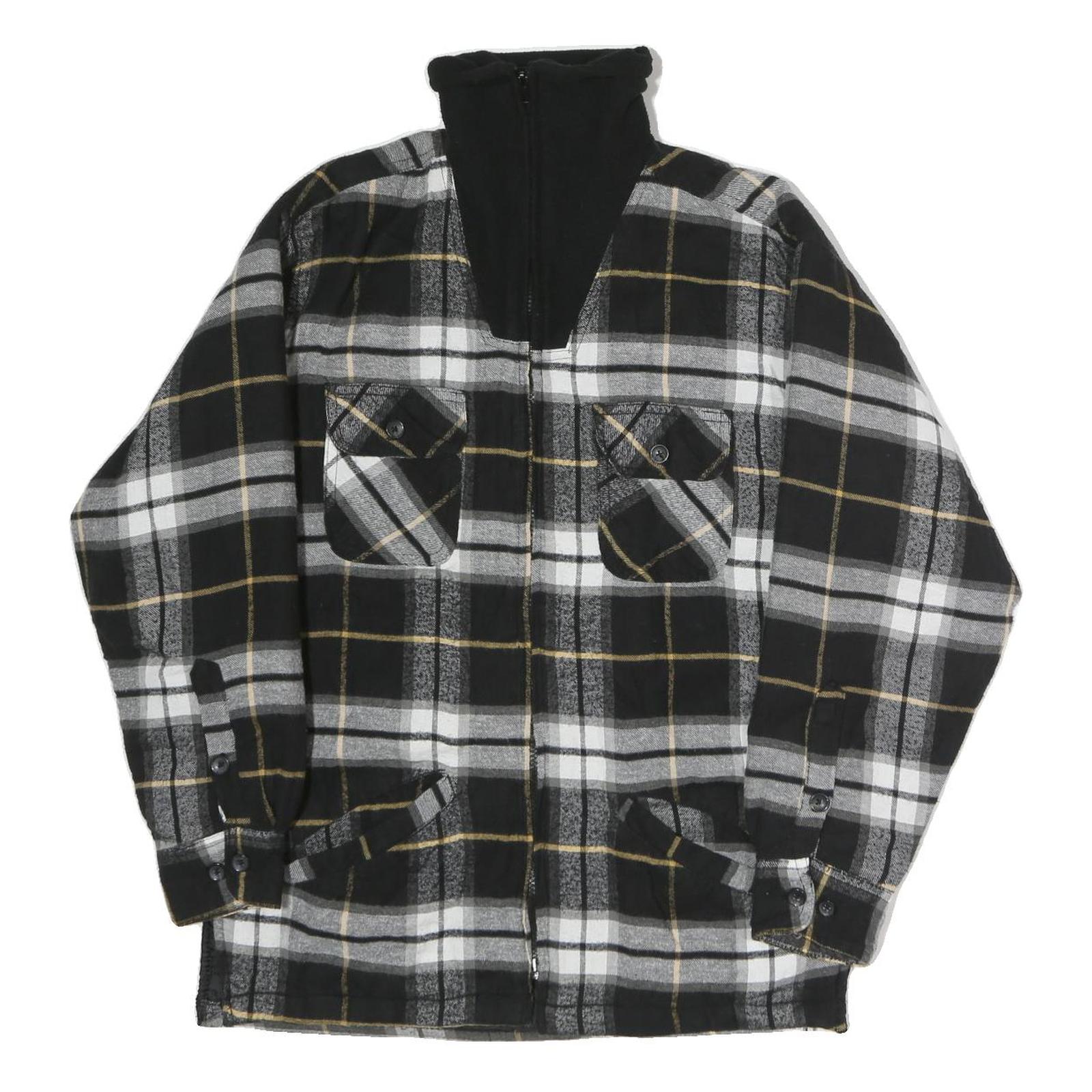 Buy WORKERS Mens Black & White Check Cotton Blend Zip Jacket S Plaid Shirt Jacket Refurbished - $37.69 WORKERS Mens Black & White Check Cotton Blend Zip Jacket S Plaid Shirt Jacket Refurbished - N/A refurbished available on Cerqular