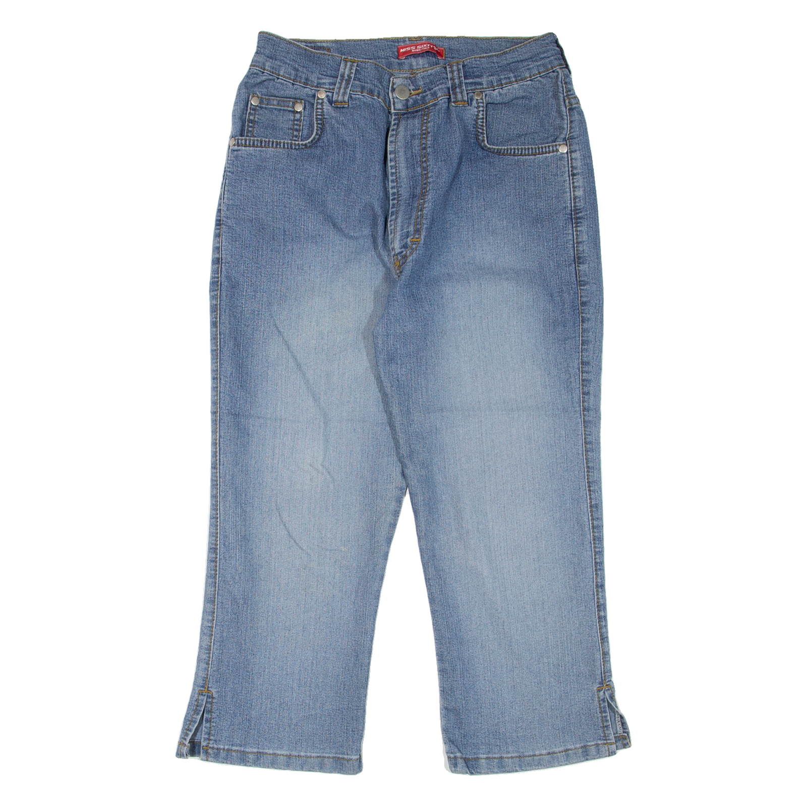 MISS SIXTY Cropped Womens Jeans Blue Regular Straight Stone Wash W26 L20 Refurbished - N/A refurbished available on Cerqular