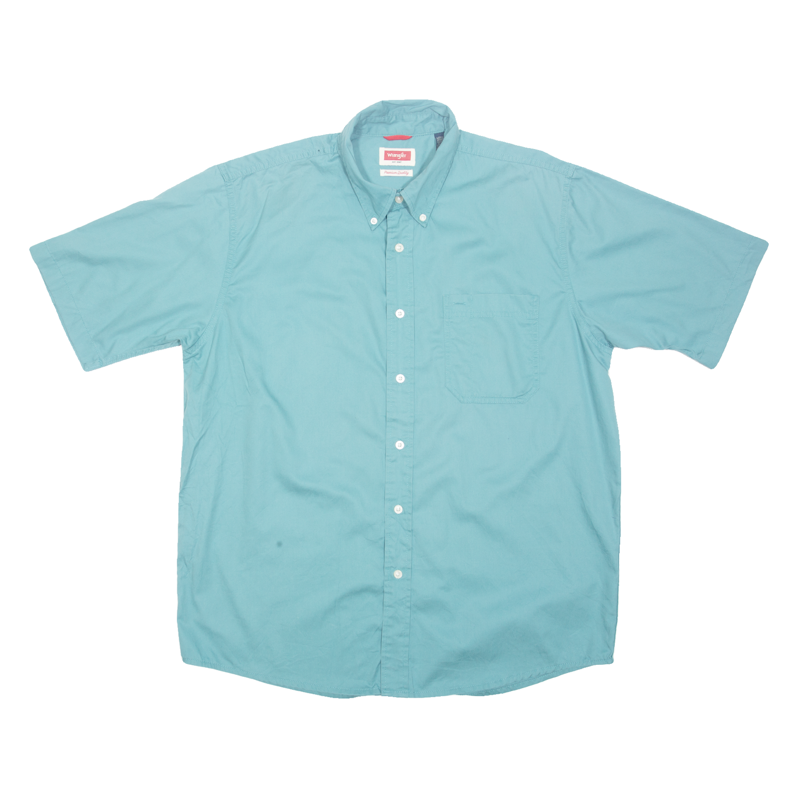 WRANGLER Premium Quality Mens Plain Shirt Blue L Refurbished - N/A refurbished available on Cerqular
