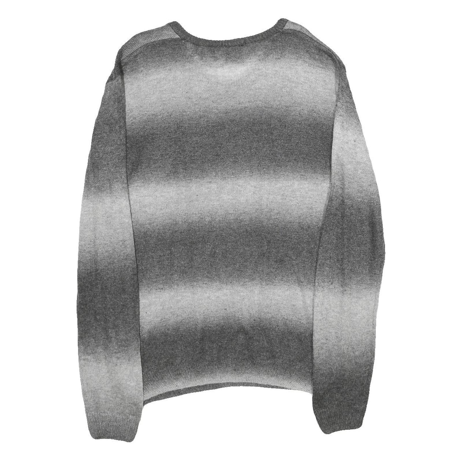 SMOG Mens Grey Patterned Jumper V-Neck Regular Fit M Knitwear Sweater Refurbished - N/A refurbished available on Cerqular