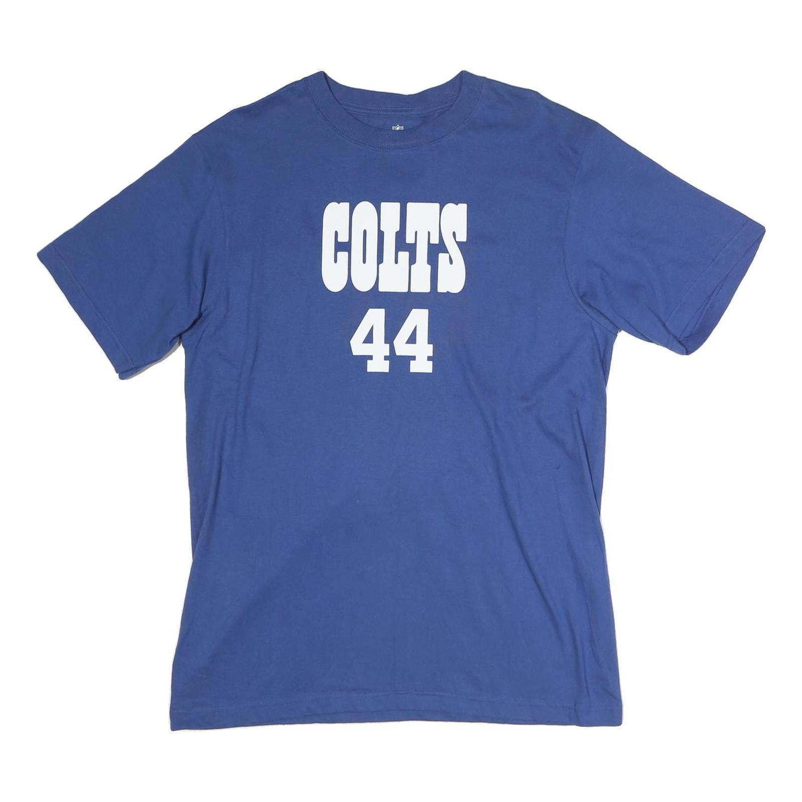 NFL Mens Blue Colts 44 Clark Graphic T-Shirt L Short Sleeve Crew Neck Cotton Refurbished - N/A refurbished available on Cerqular