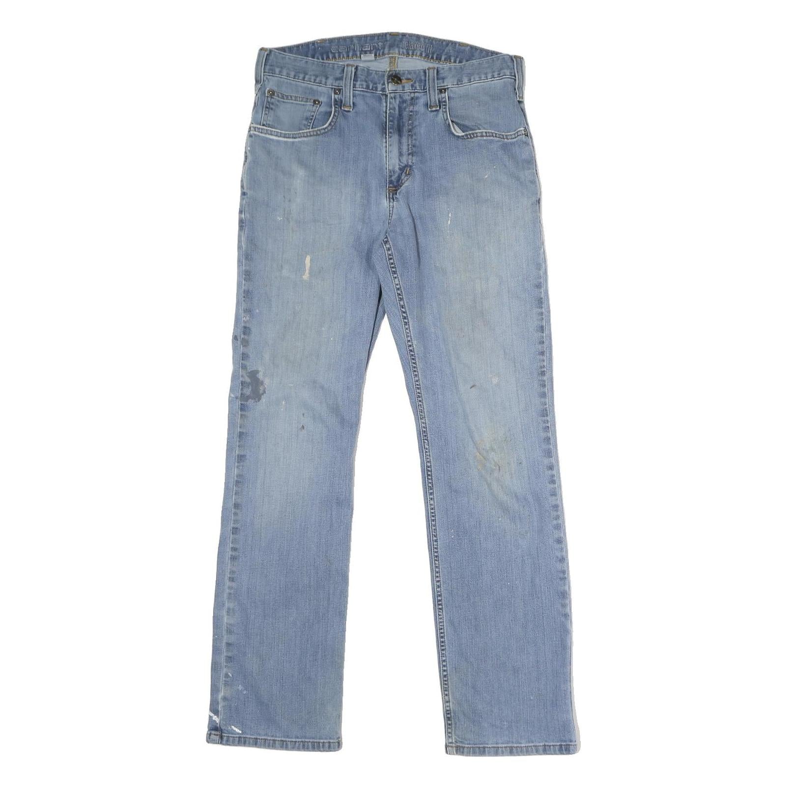 CARHARTT Mens Relaxed Light Blue Denim Jeans W32 L32 Classic Cotton Zip Casual Refurbished - N/A refurbished available on Cerqular