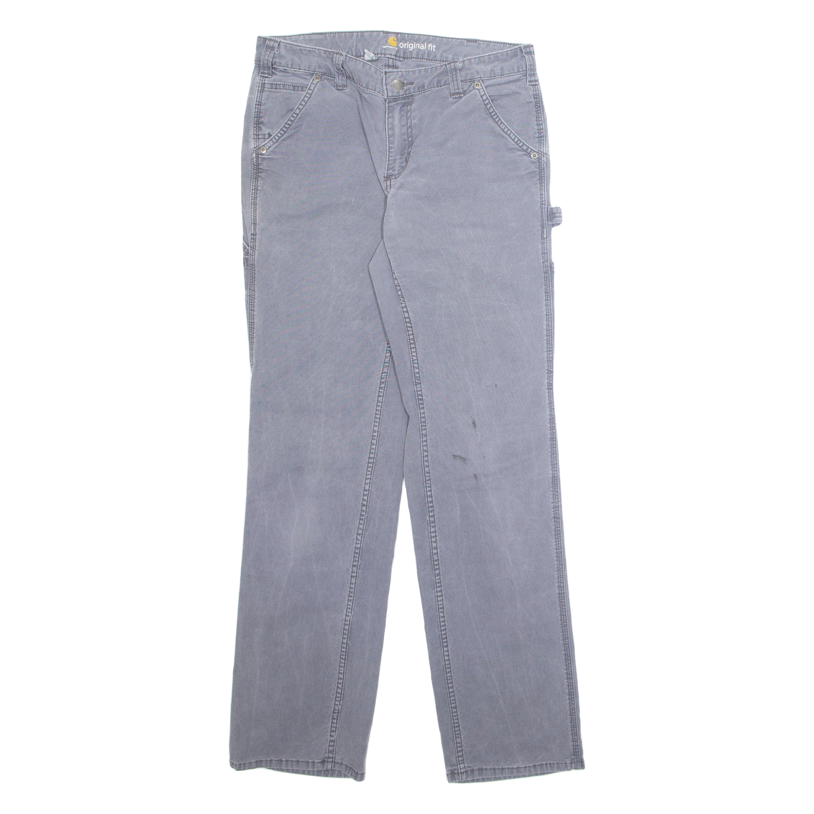 CARHARTT Carpenter Workwear Mens Trousers Grey Regular Straight W32 L31 Refurbished - N/A refurbished available on Cerqular