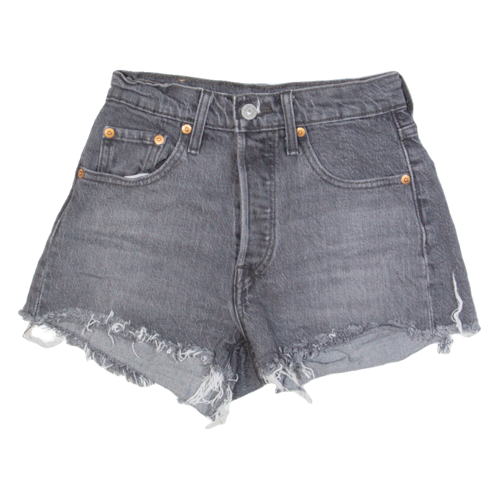 LEVI'S 501 BIG E Womens Denim Shorts Black XS W24 Refurbished - N/A refurbished available on Cerqular