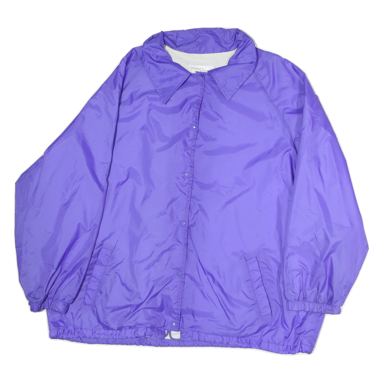CURRENT SEEN Womens Purple Button Jacket M Polyester Plain Lightweight Refurbished - N/A refurbished available on Cerqular