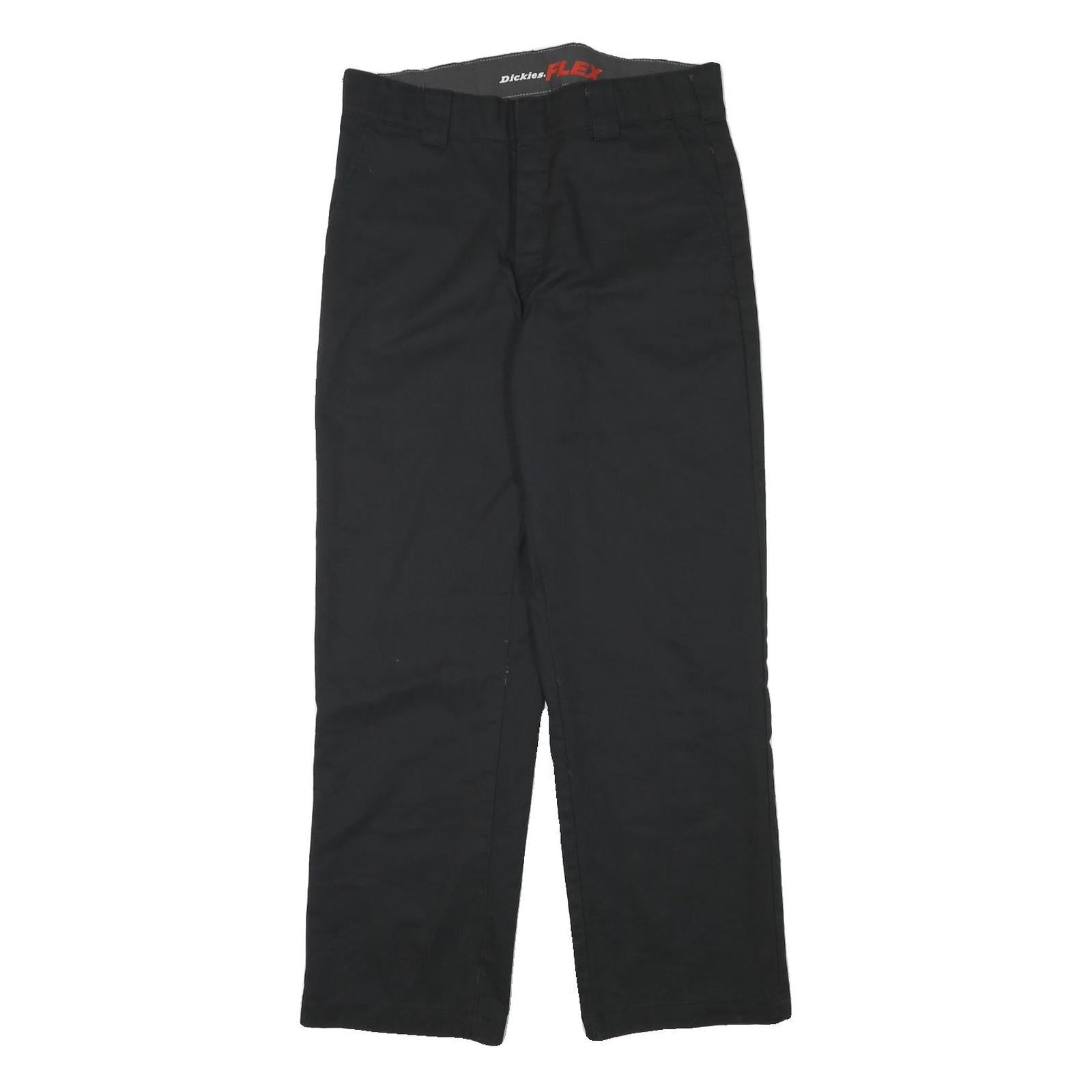 DICKIES Mens Cotton Blend Black Regular Straight Trousers W32 L30 Workwear Refurbished - N/A refurbished available on Cerqular